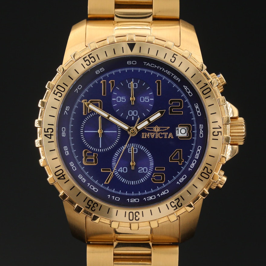 Invicta Specialty Chronograph Stainless Steel Quartz Wristwatch
