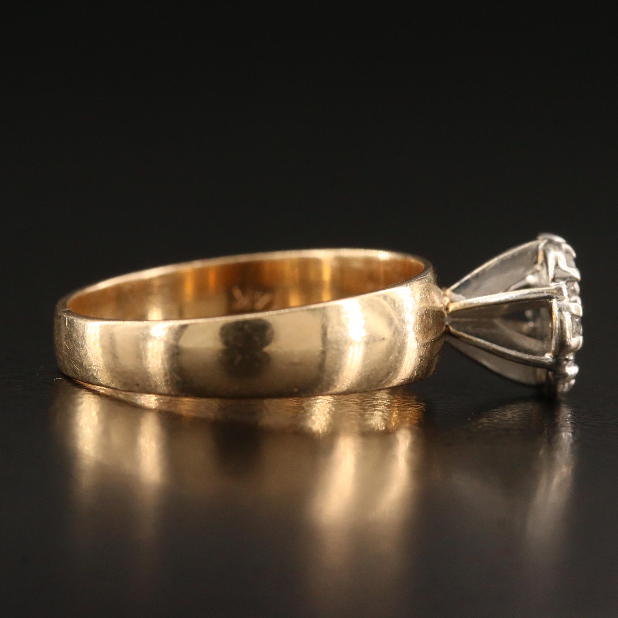 14K Diamond Cluster Ring