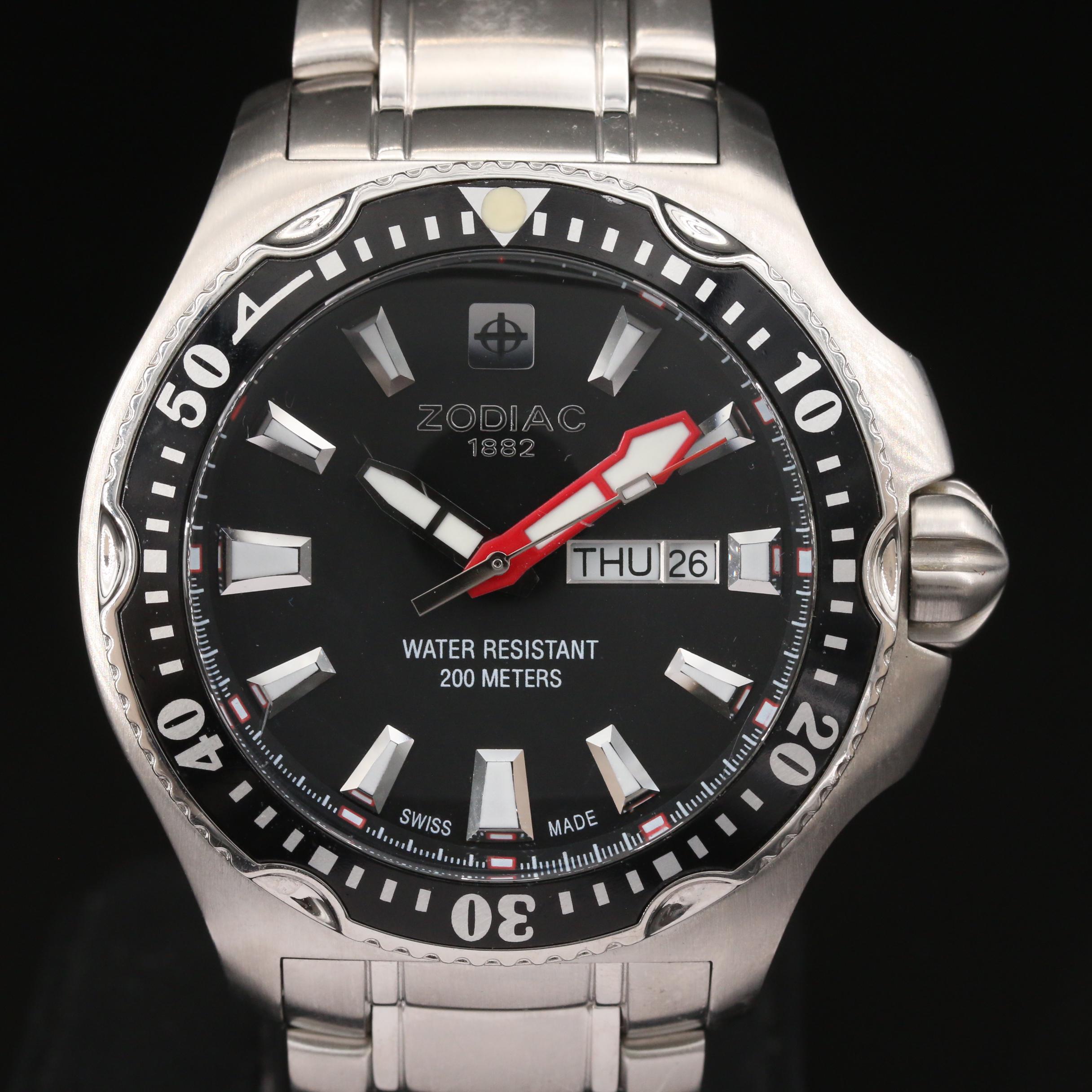 Zodiac Deep Reef Stainless Steel Quartz Watch