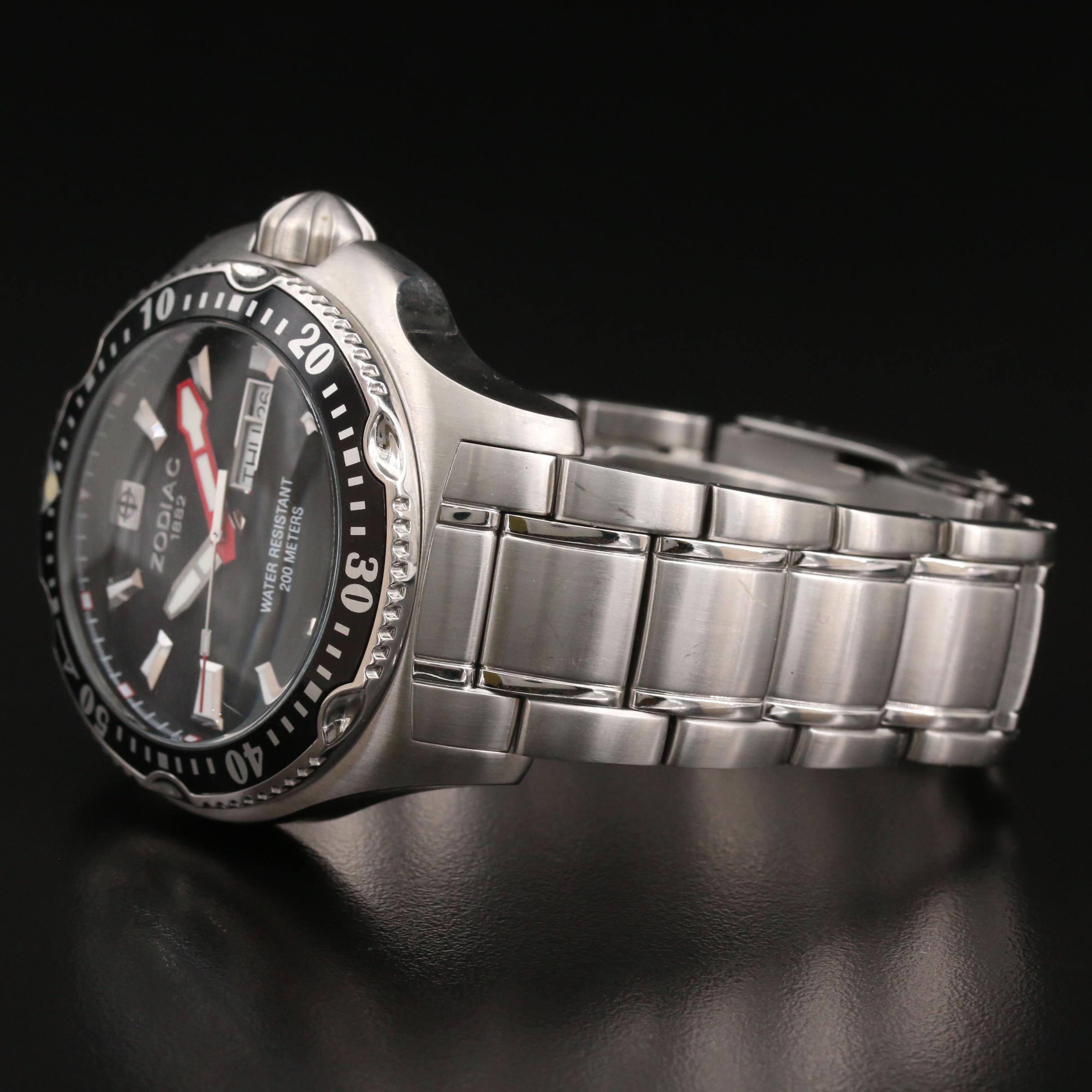 Zodiac Deep Reef Stainless Steel Quartz Watch