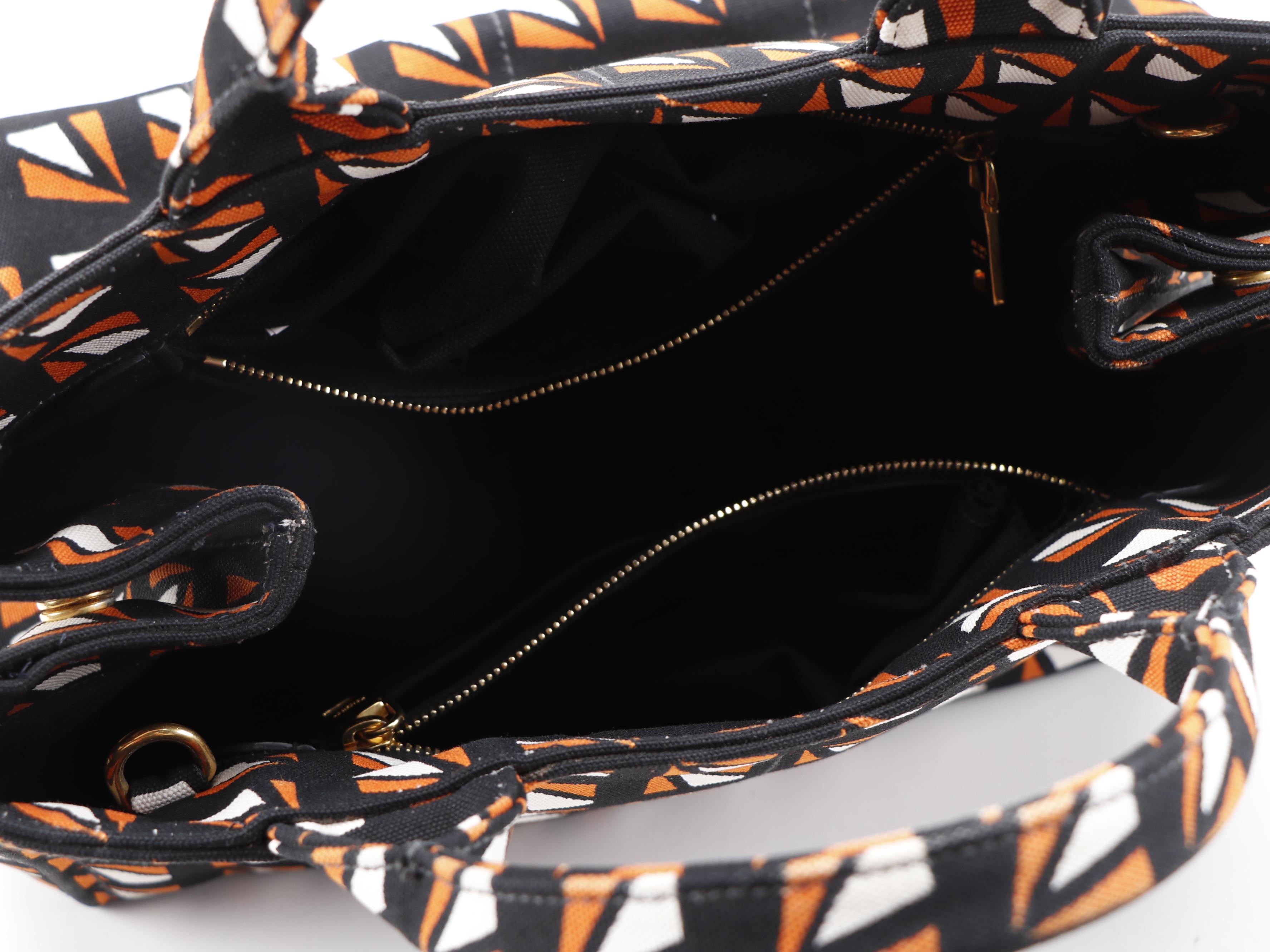 Prada Tote Bag in Tricolor Canapa Stampata Canvas