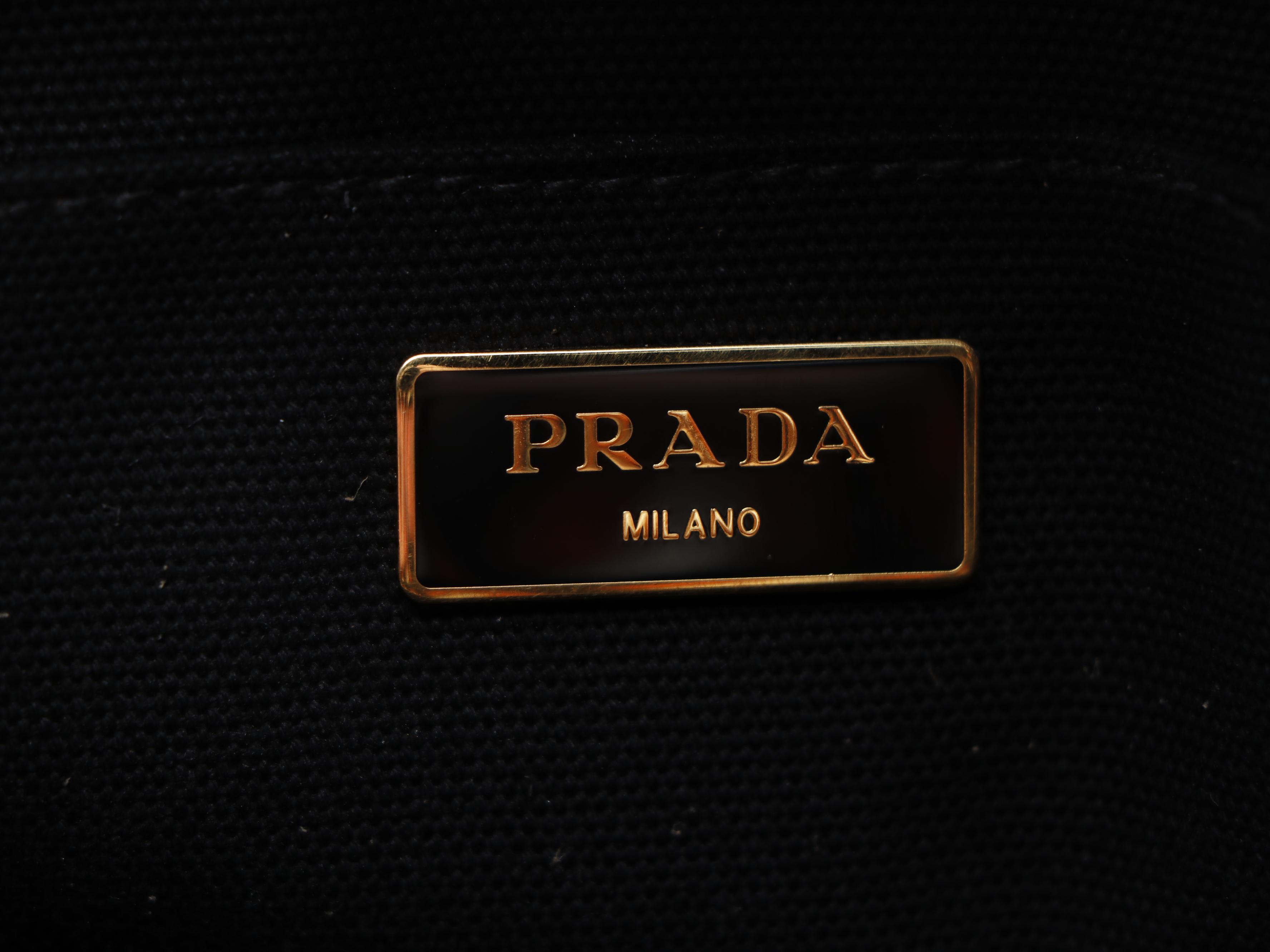 Prada Tote Bag in Tricolor Canapa Stampata Canvas