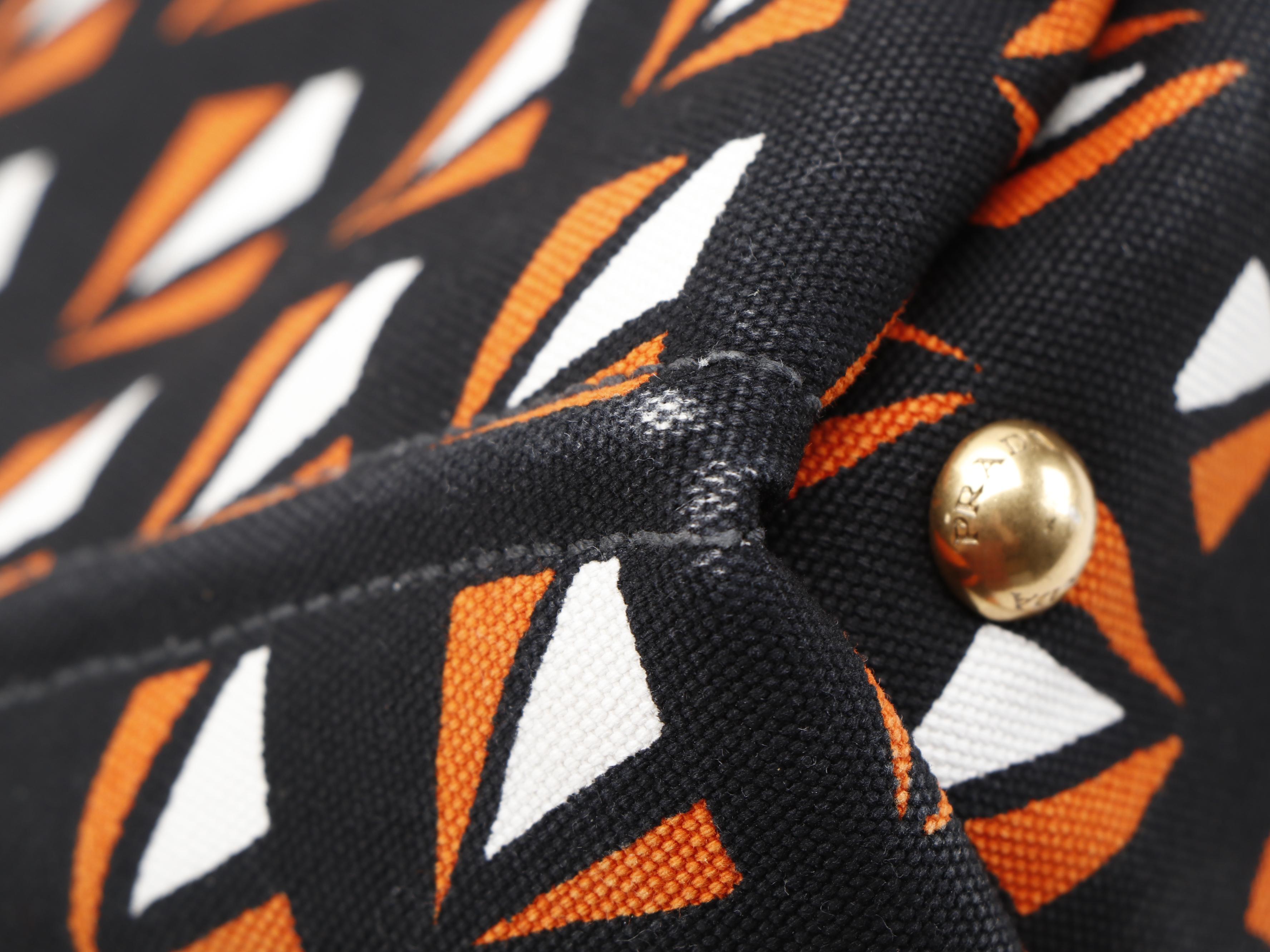 Prada Tote Bag in Tricolor Canapa Stampata Canvas