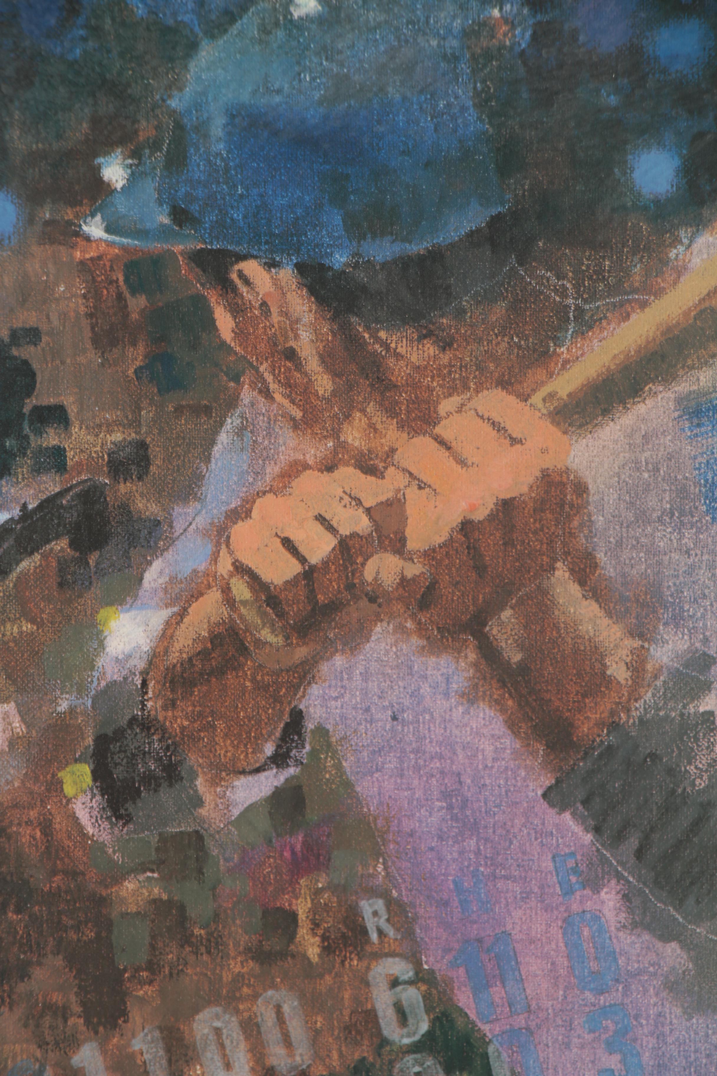 Clint Orlemann Offset Lithograph "Double No-Hitter"