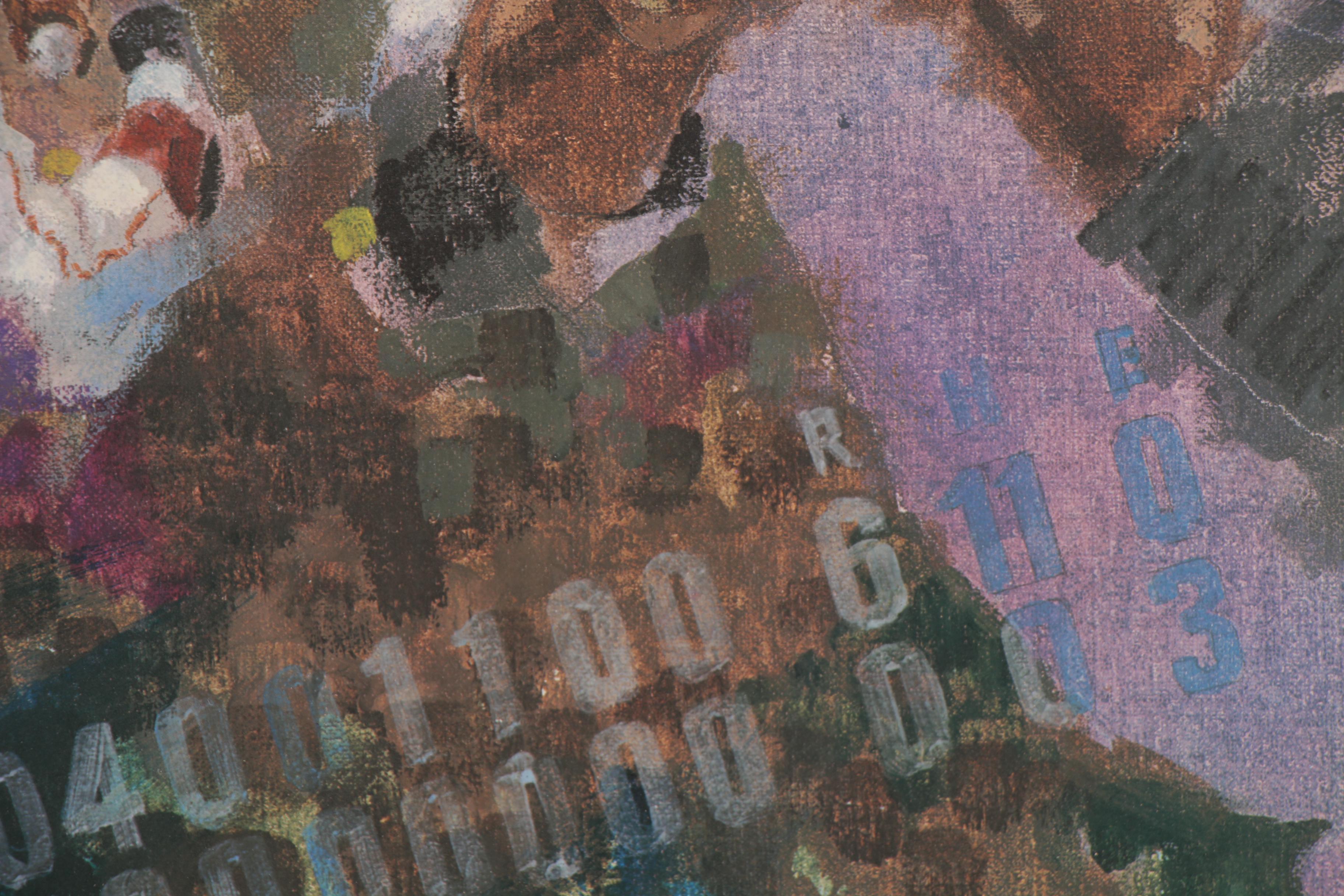 Clint Orlemann Offset Lithograph "Double No-Hitter"