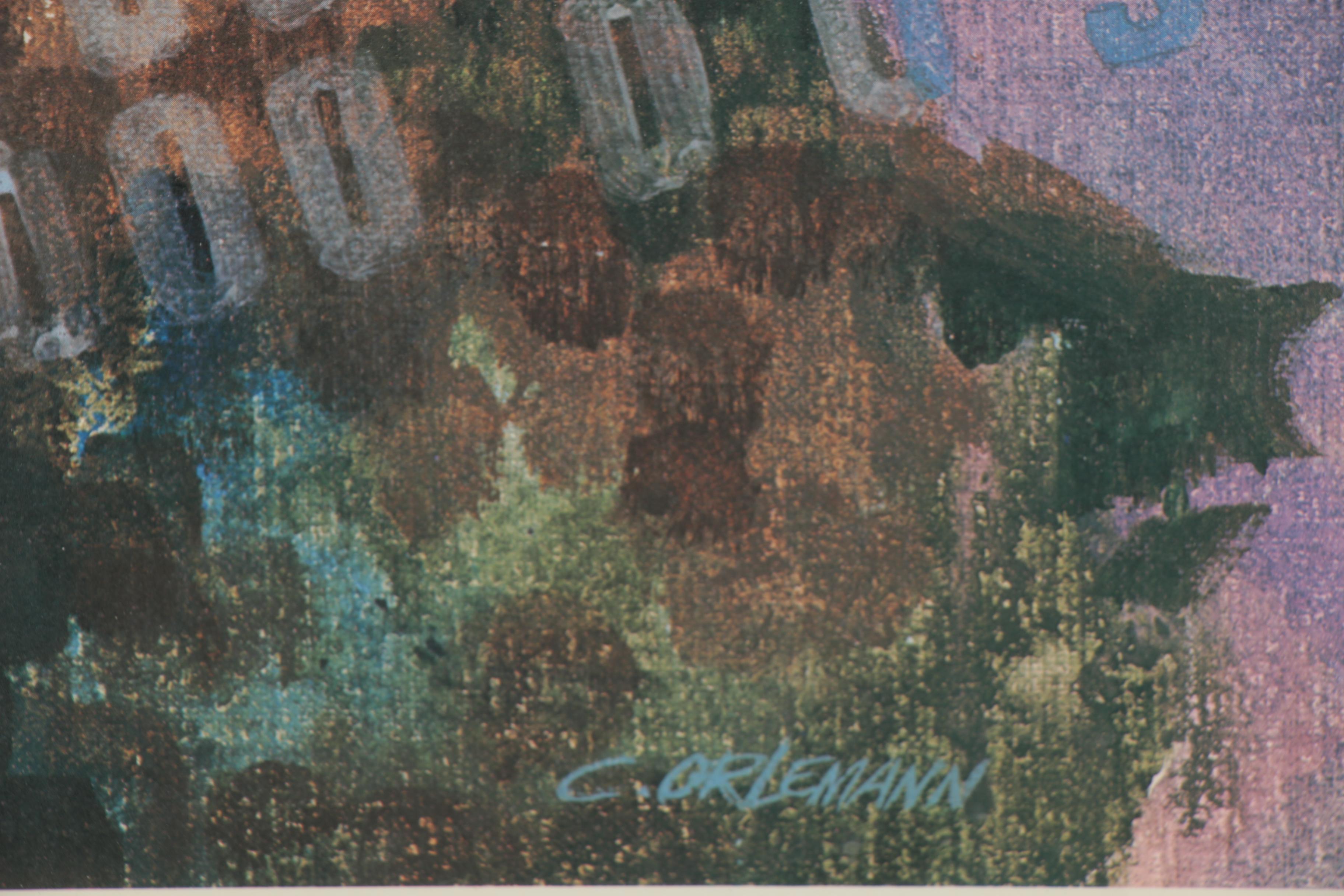 Clint Orlemann Offset Lithograph "Double No-Hitter"