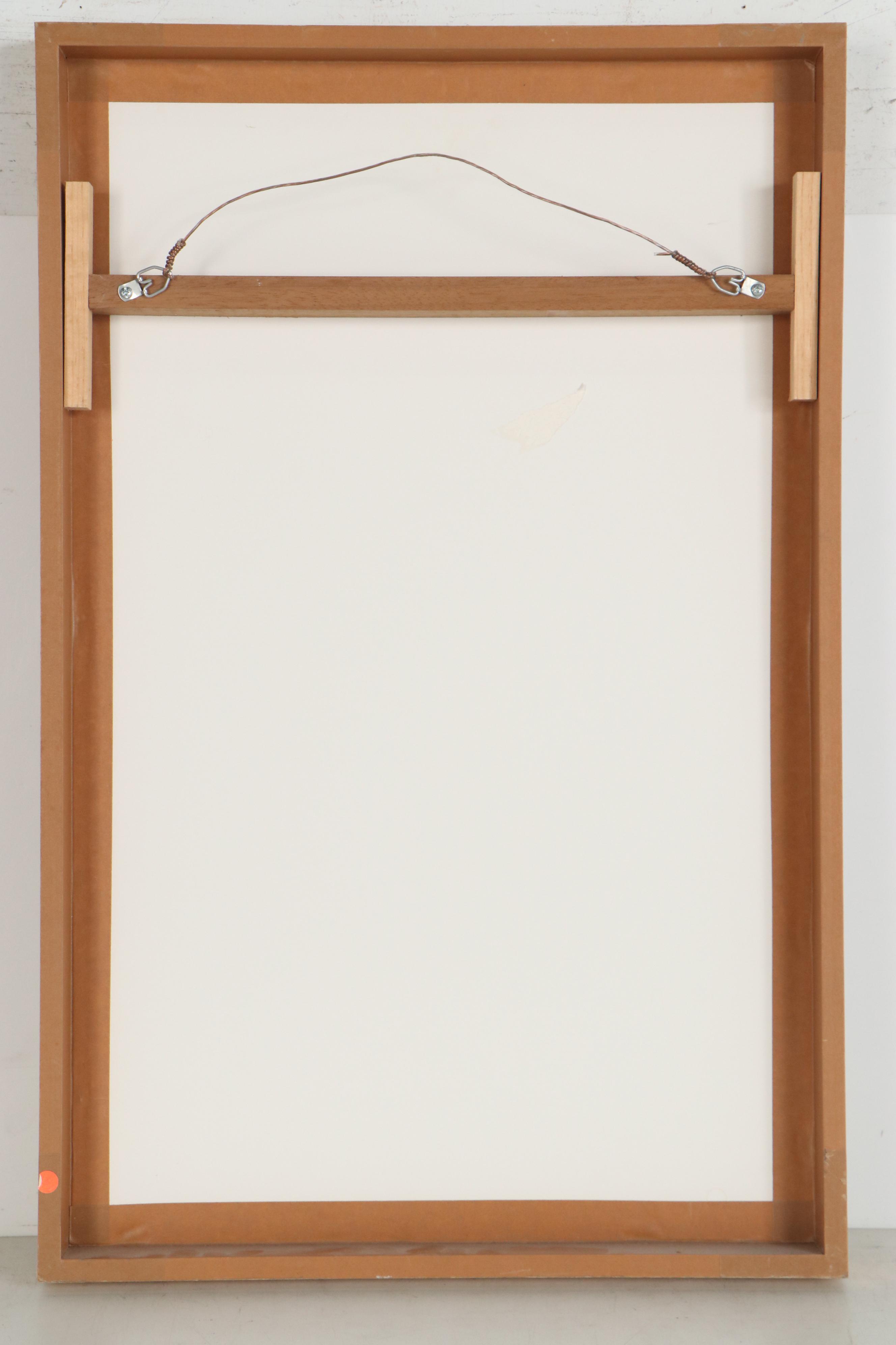 W. Scott Wilson Abstract Watercolor Painting with Paper Collage