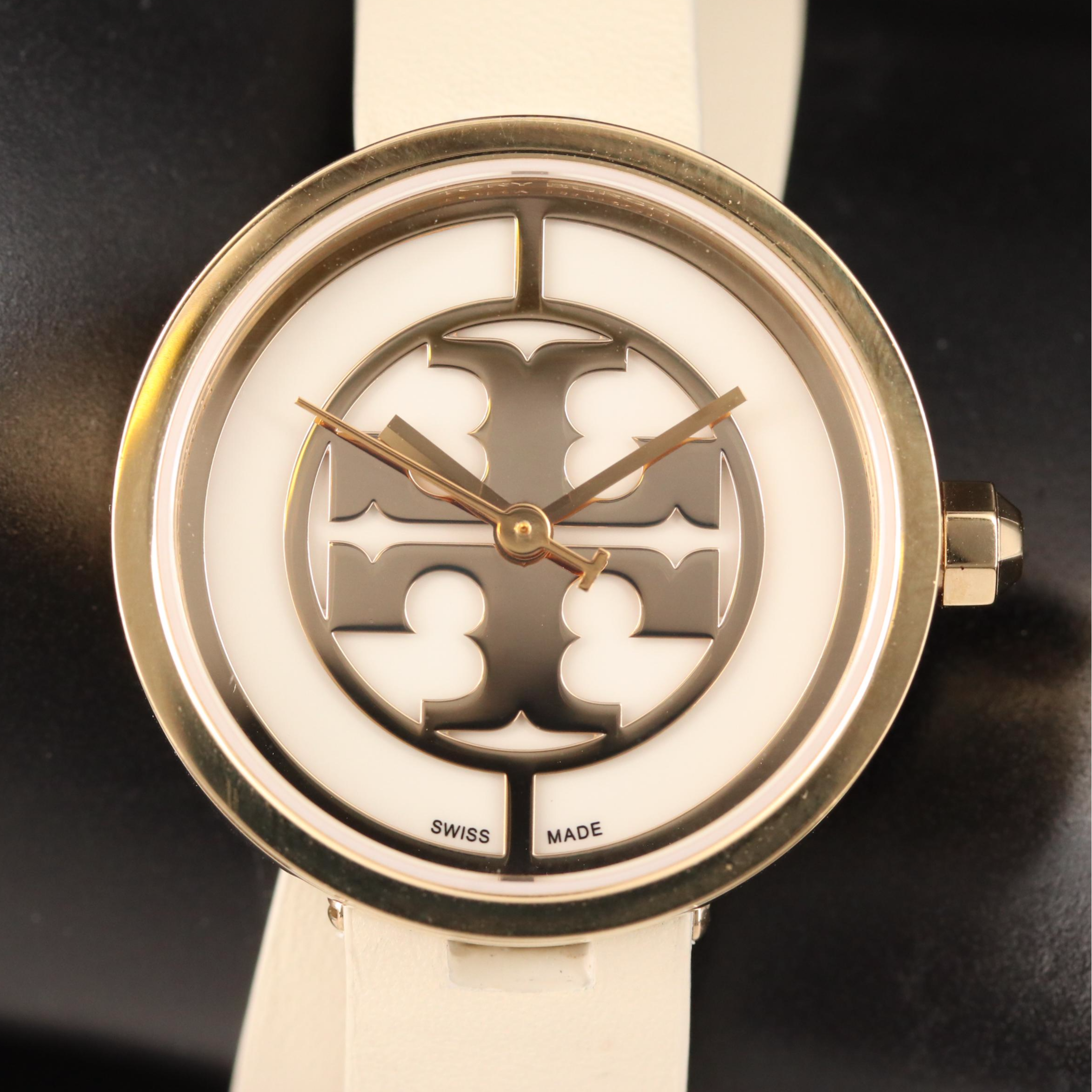Tory Burch Reva Double Wrap Gold Tone Quartz Watch