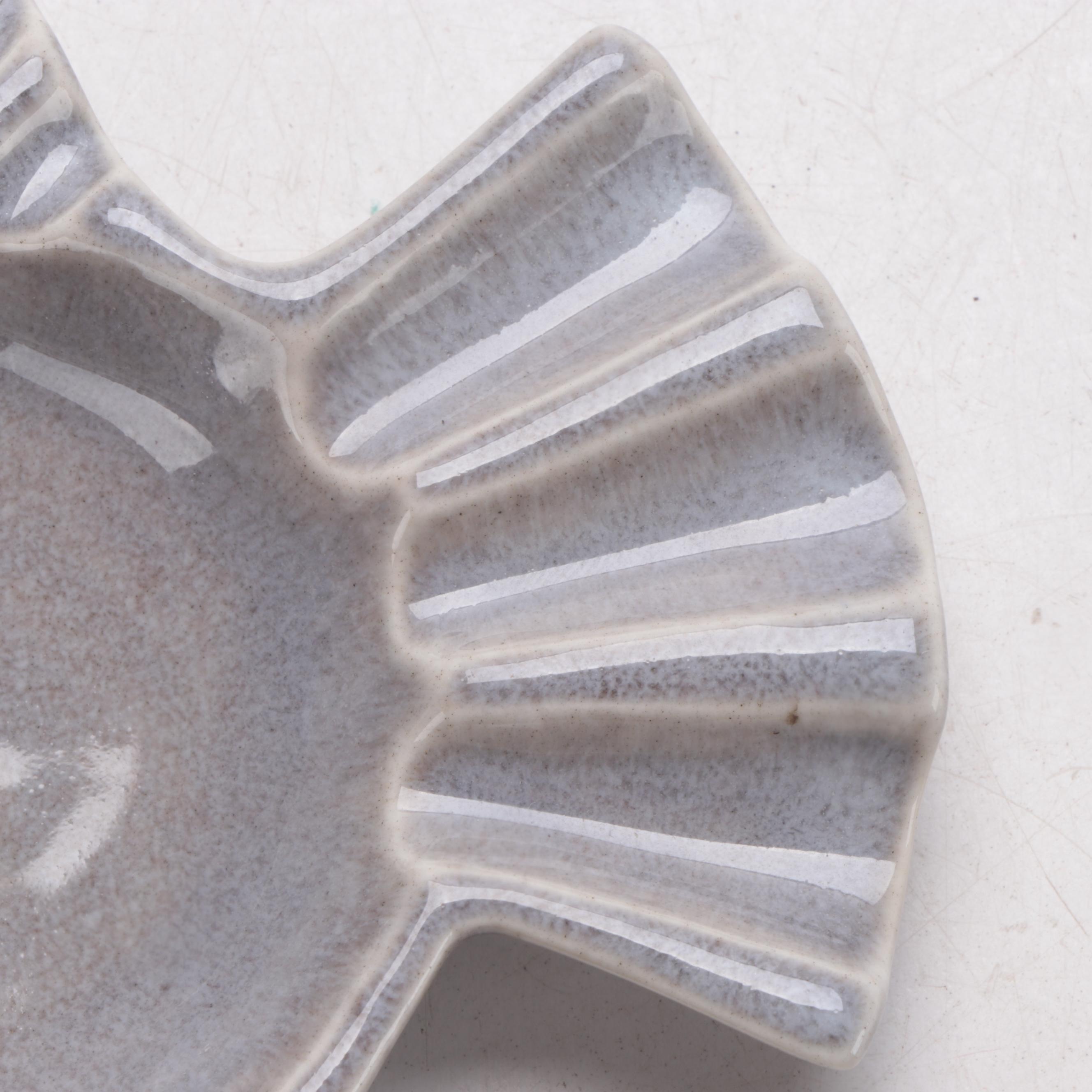 Rookwood Pottery Lavender Gray Glazed Ceramic Fish Ashtray, 1959