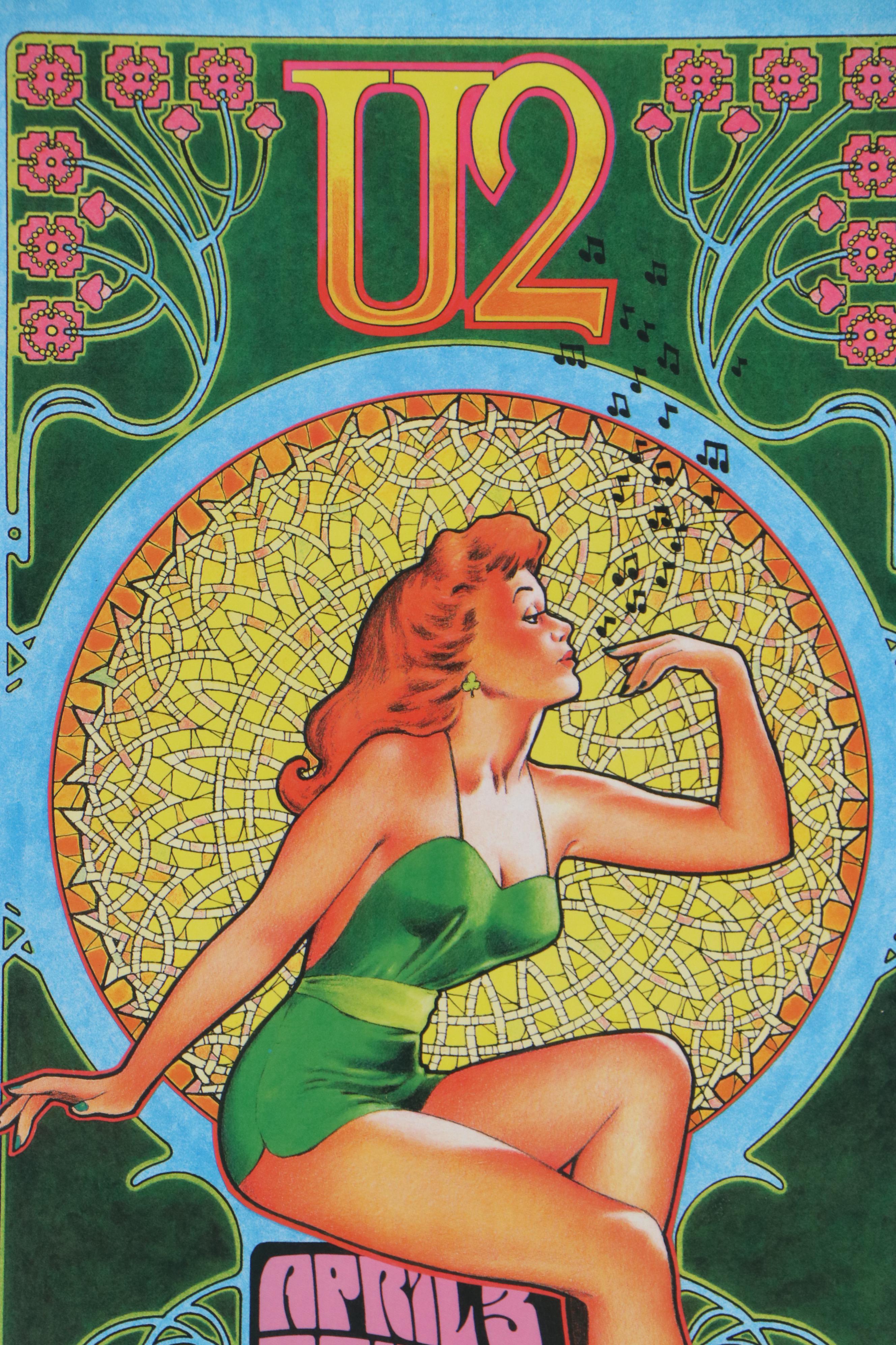 Bob Masse Offset Lithograph Concert Poster "U2 at Reunion Arena, 2001"