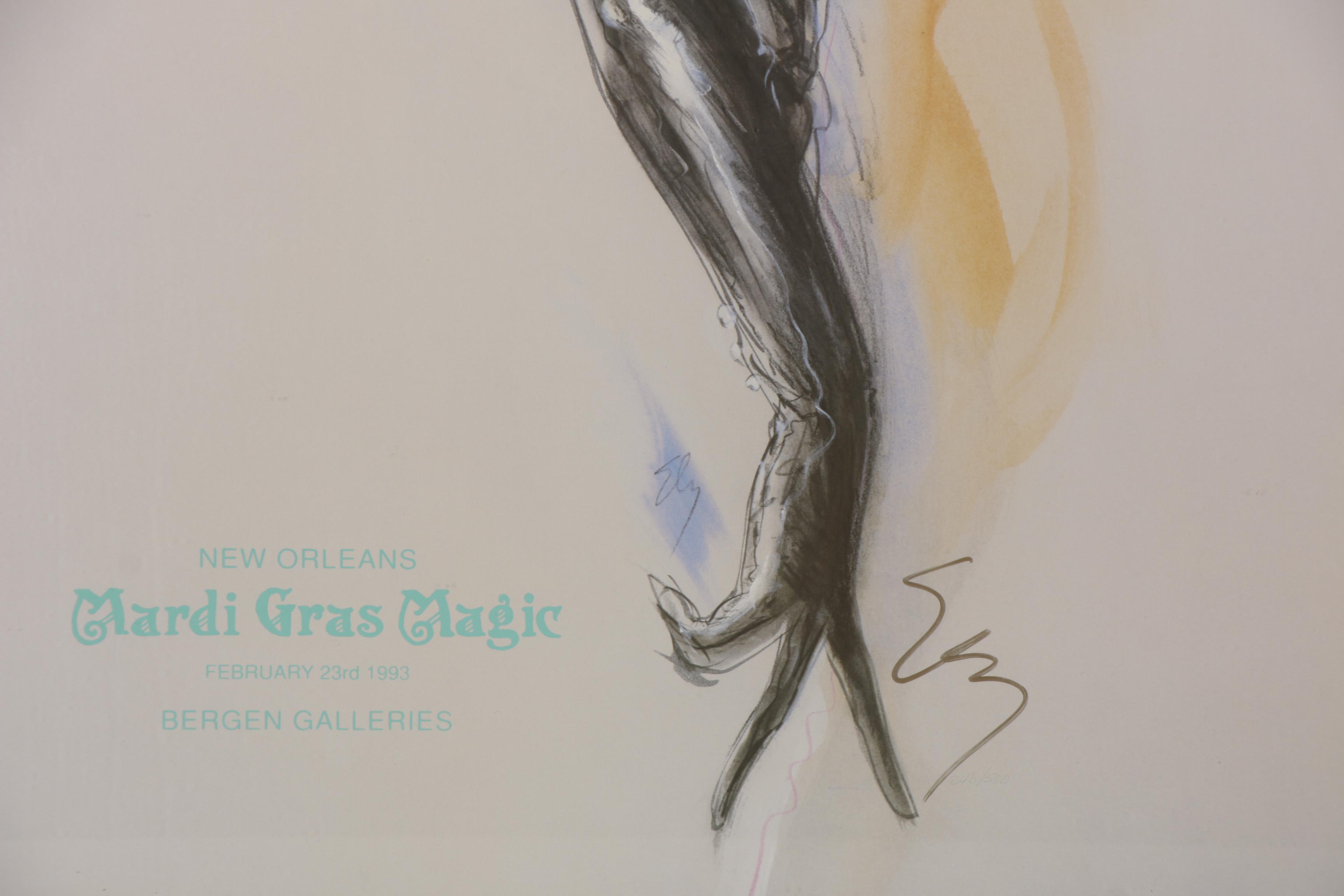 Richard Ely Offset Lithograph "New Orleans Mardi Gras Magic," 1993