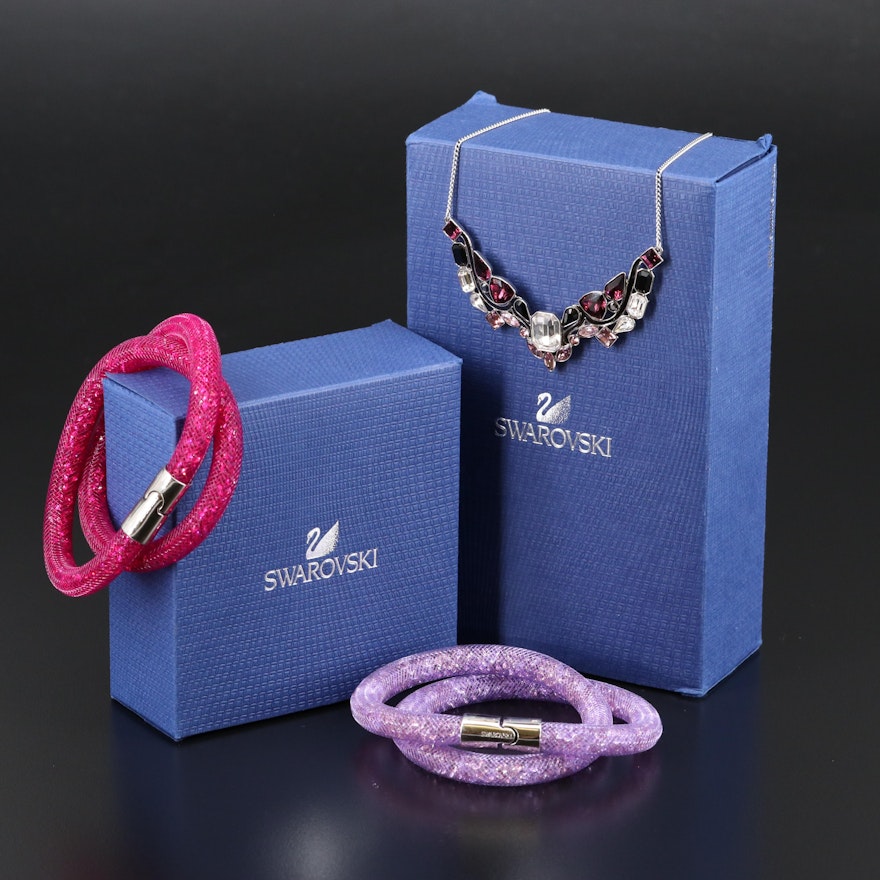 Swarovski "Impulse" Necklace and "Stardust" Bracelets