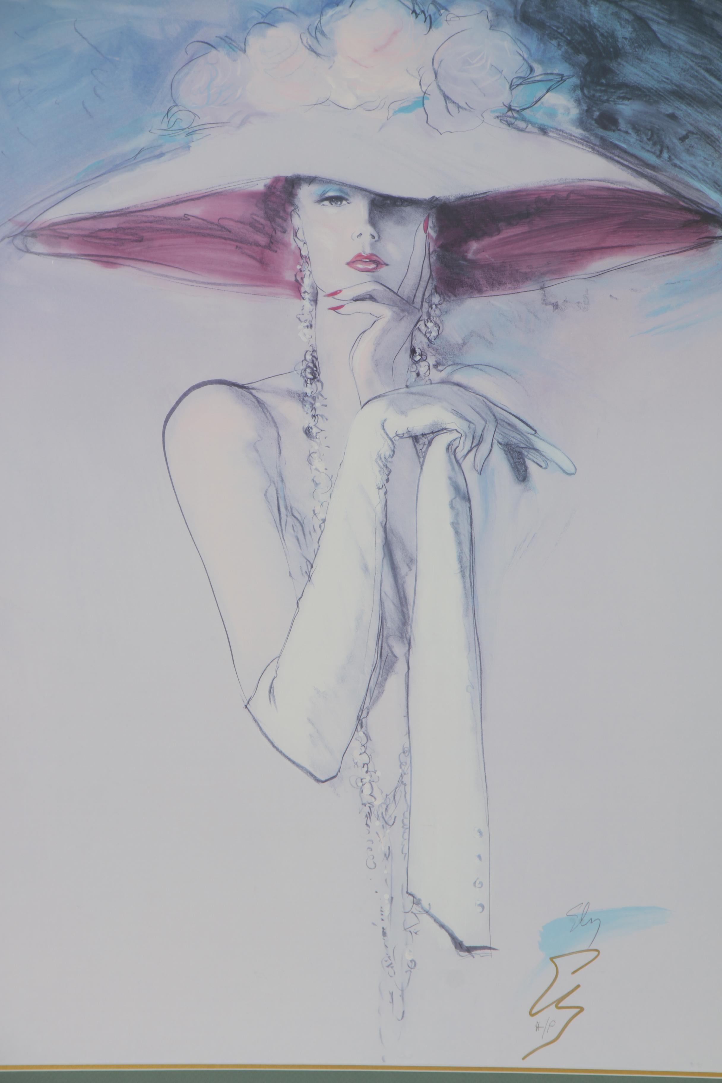 Richard Ely Offset Lithograph "White Gloves"