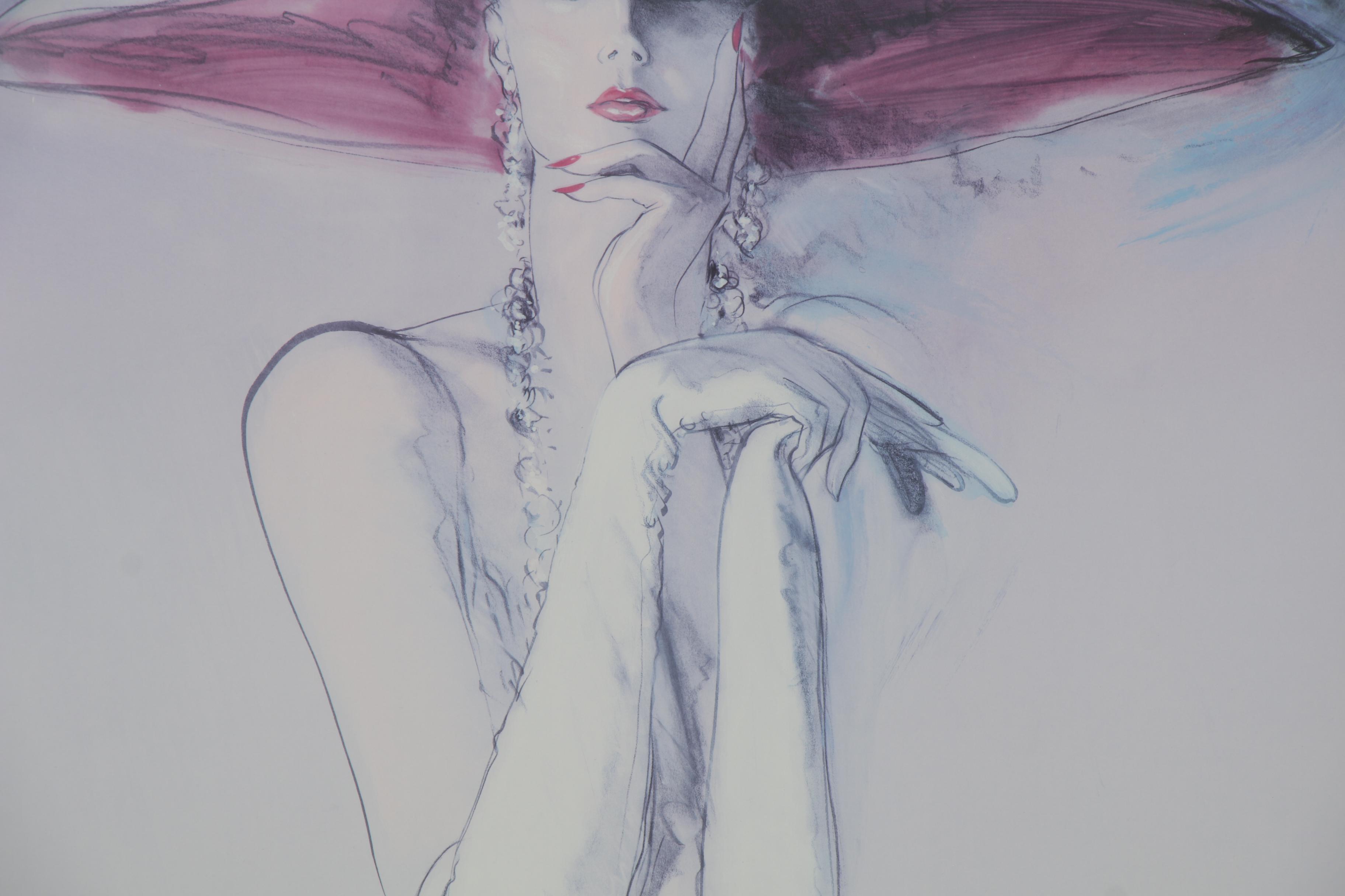 Richard Ely Offset Lithograph "White Gloves"