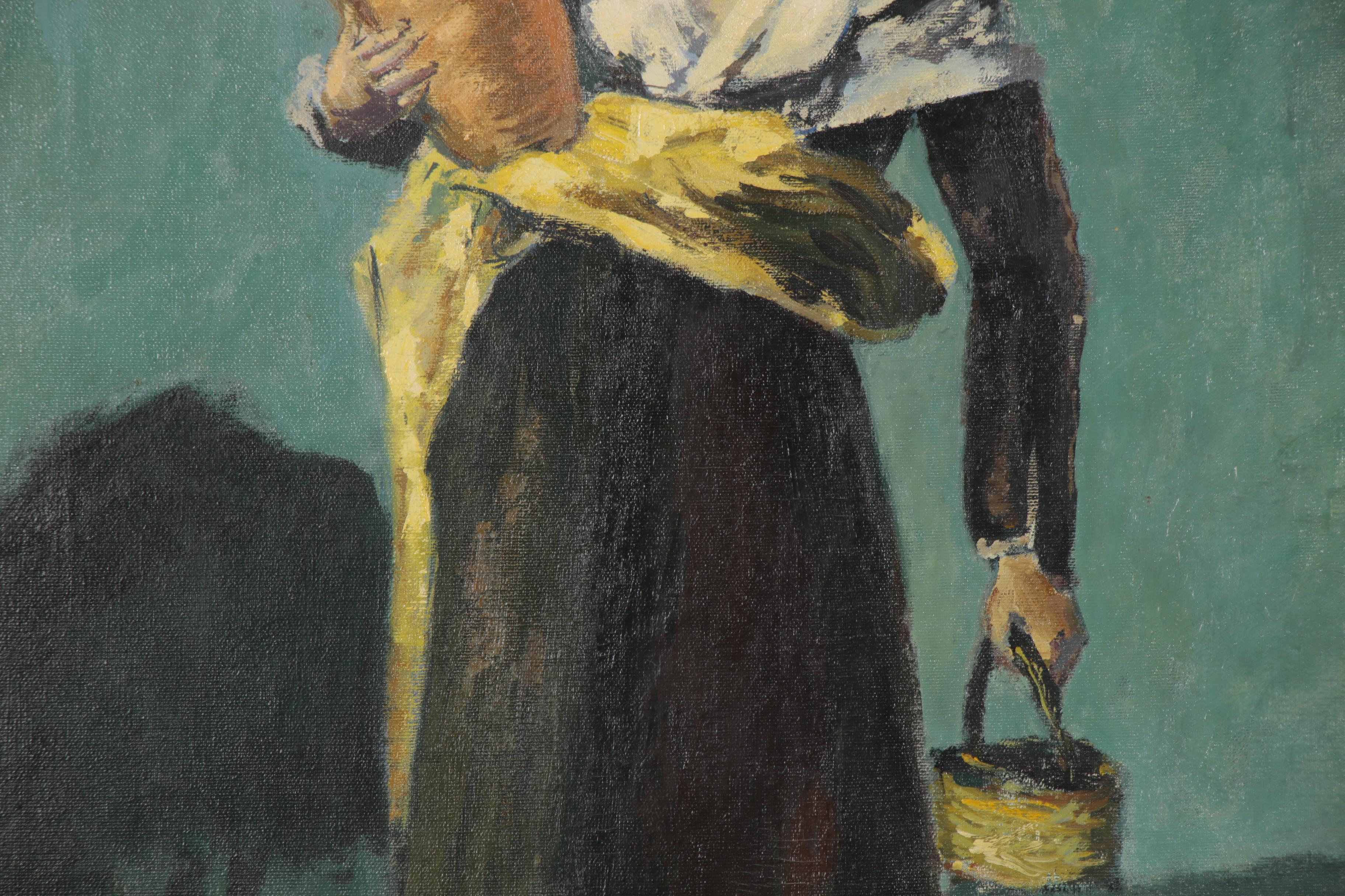 Oil Painting after Francisco de Goya "Girl with a Jug (Aguadora)"