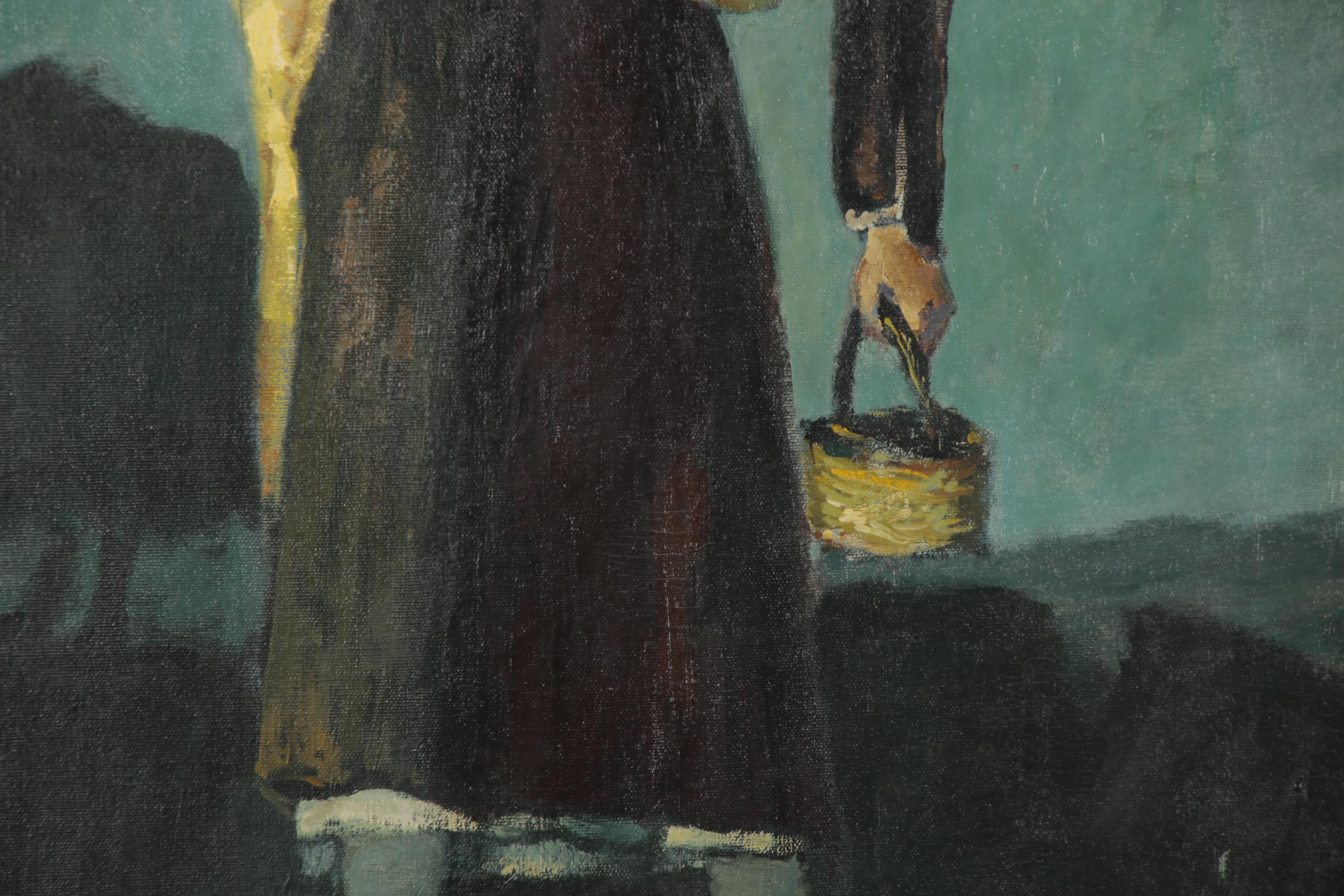 Oil Painting after Francisco de Goya "Girl with a Jug (Aguadora)"