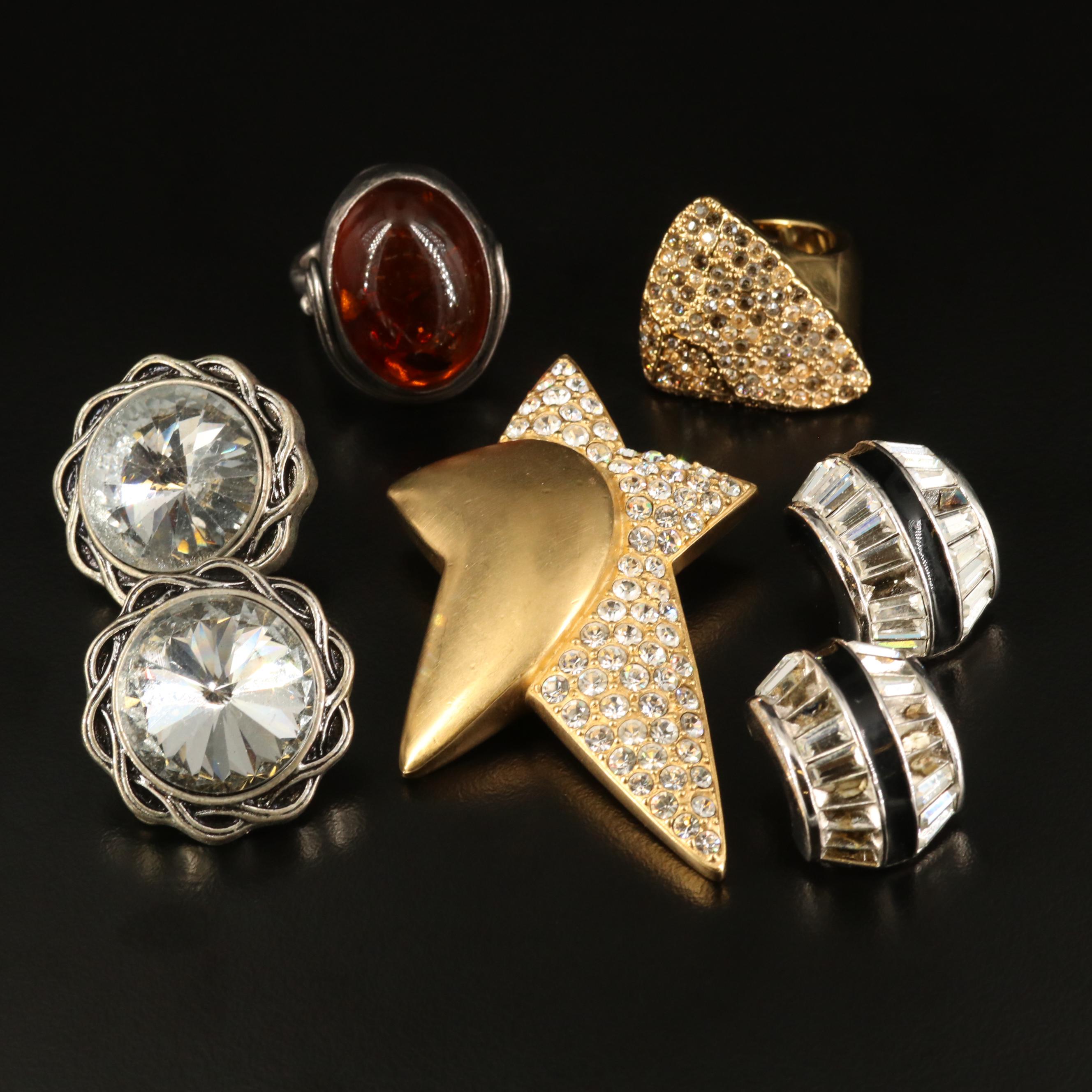 Earrings, Pendant and Ring Including Sterling, Swarovski and Christian Dior
