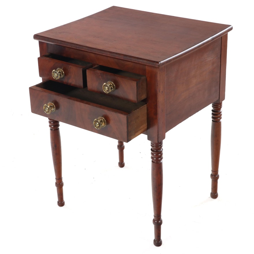 Late Federal Cherrywood Side Table, Mid-19th Century