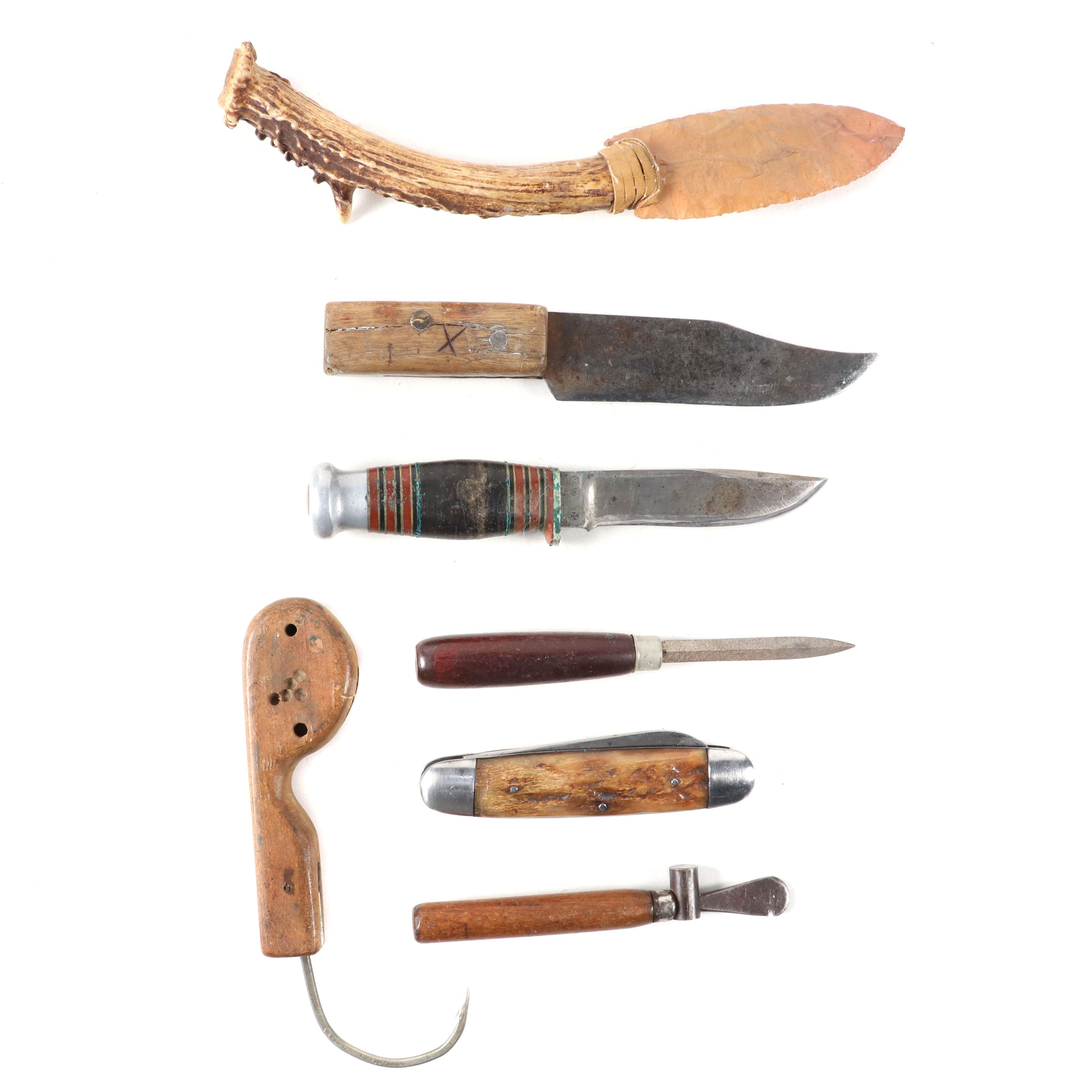 Wade & Butcher of Sheffield "Pioneer" Hunting Knife, Gaff and Other Knives