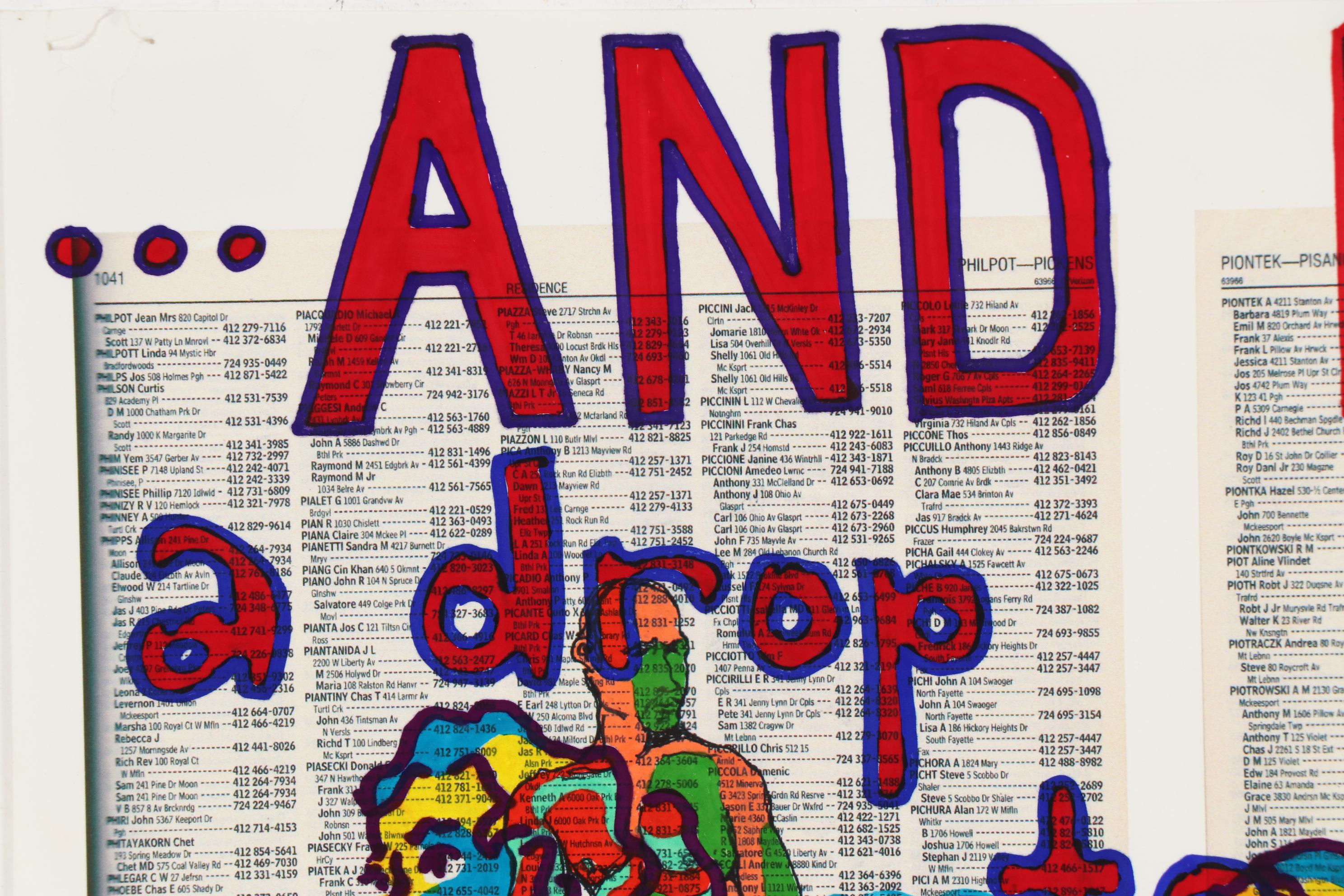 David Grim Marker Drawing "...And Not a Drop to Drink," circa 2007