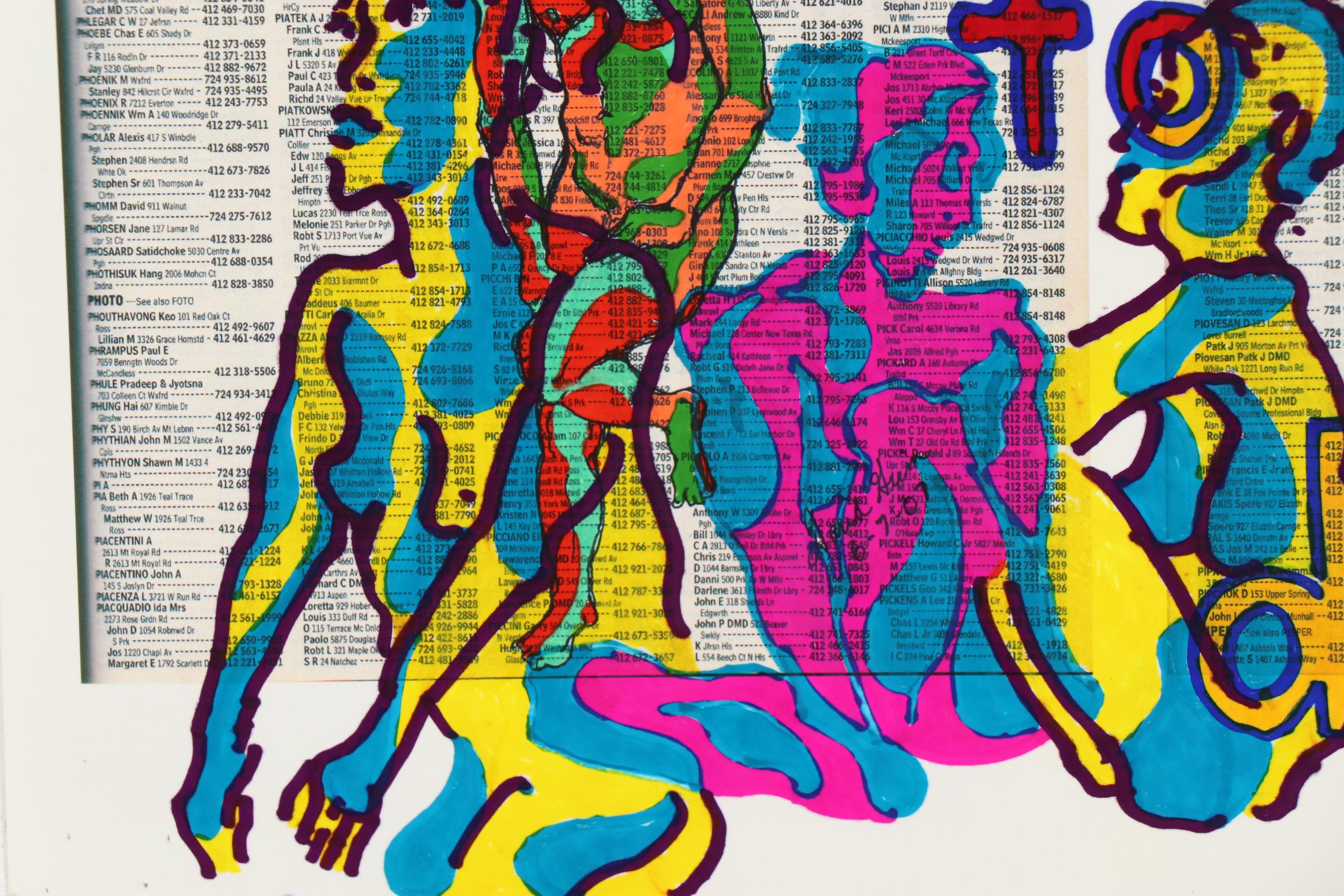 David Grim Marker Drawing "...And Not a Drop to Drink," circa 2007