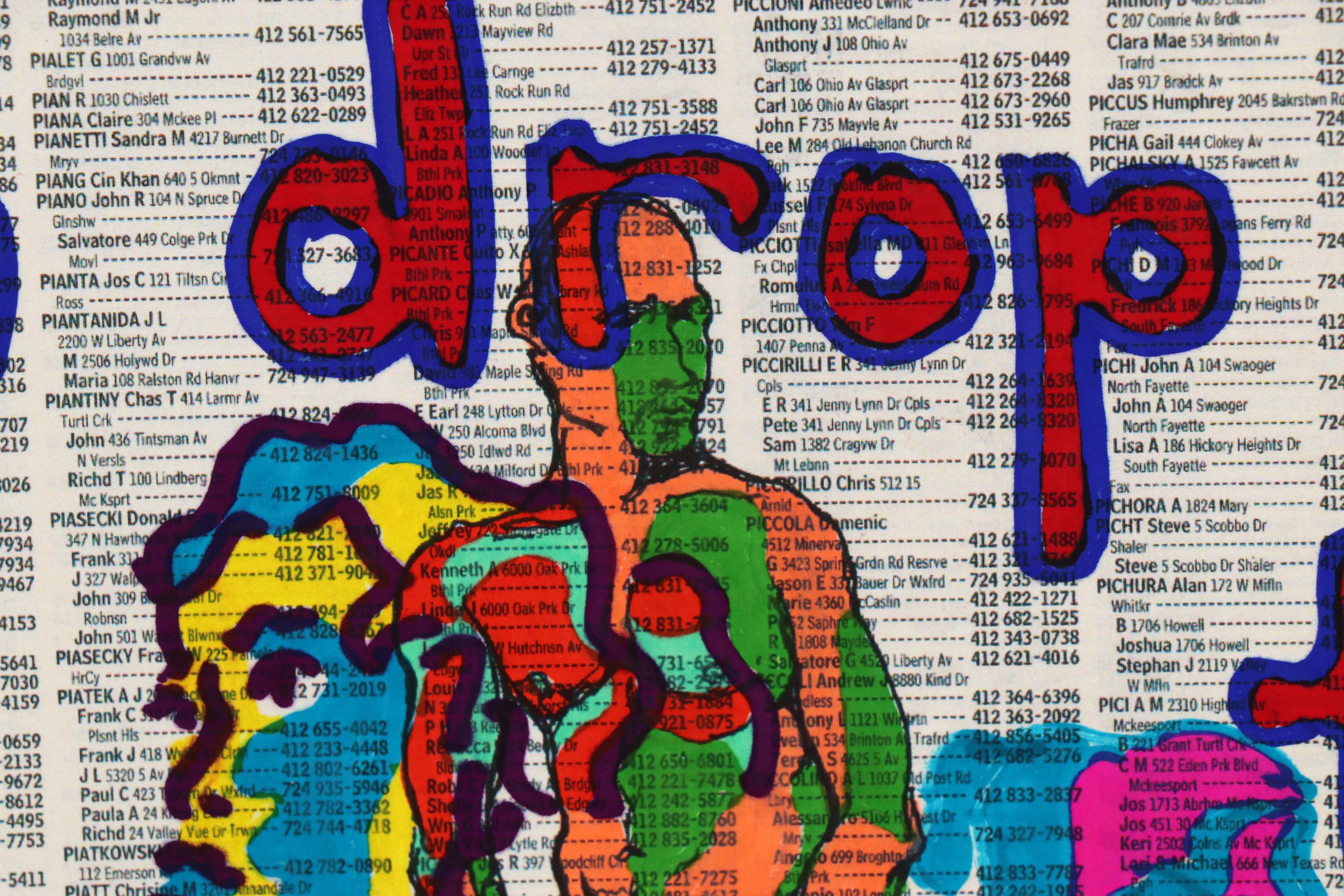 David Grim Marker Drawing "...And Not a Drop to Drink," circa 2007