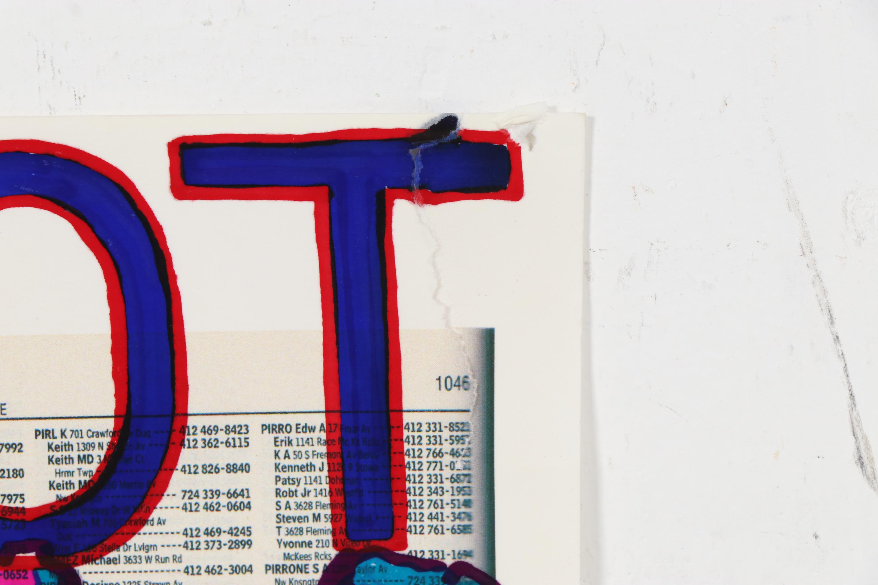 David Grim Marker Drawing "...And Not a Drop to Drink," circa 2007