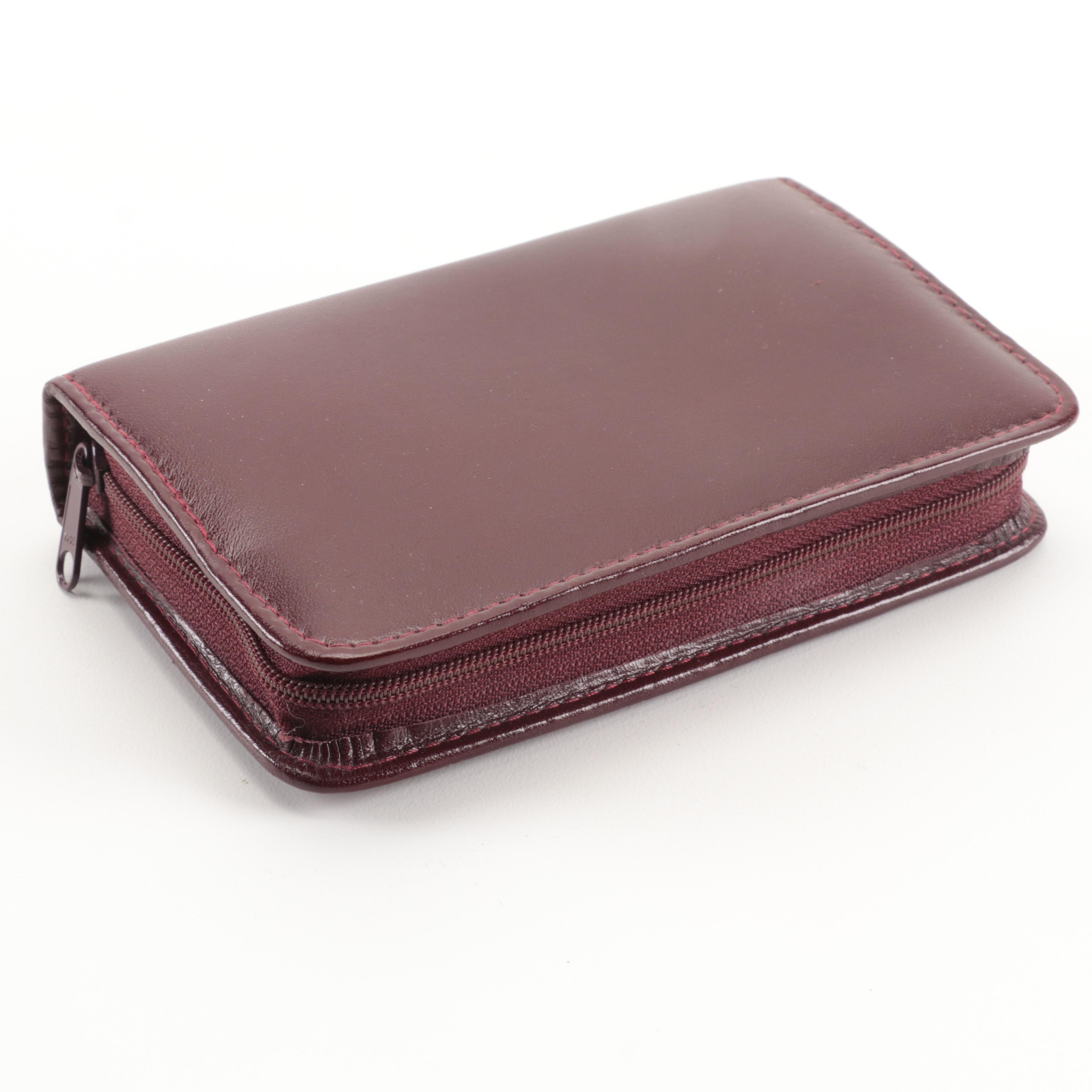 Royce Eight-Piece Manicure and Grooming Kit in Burgundy Leather Case