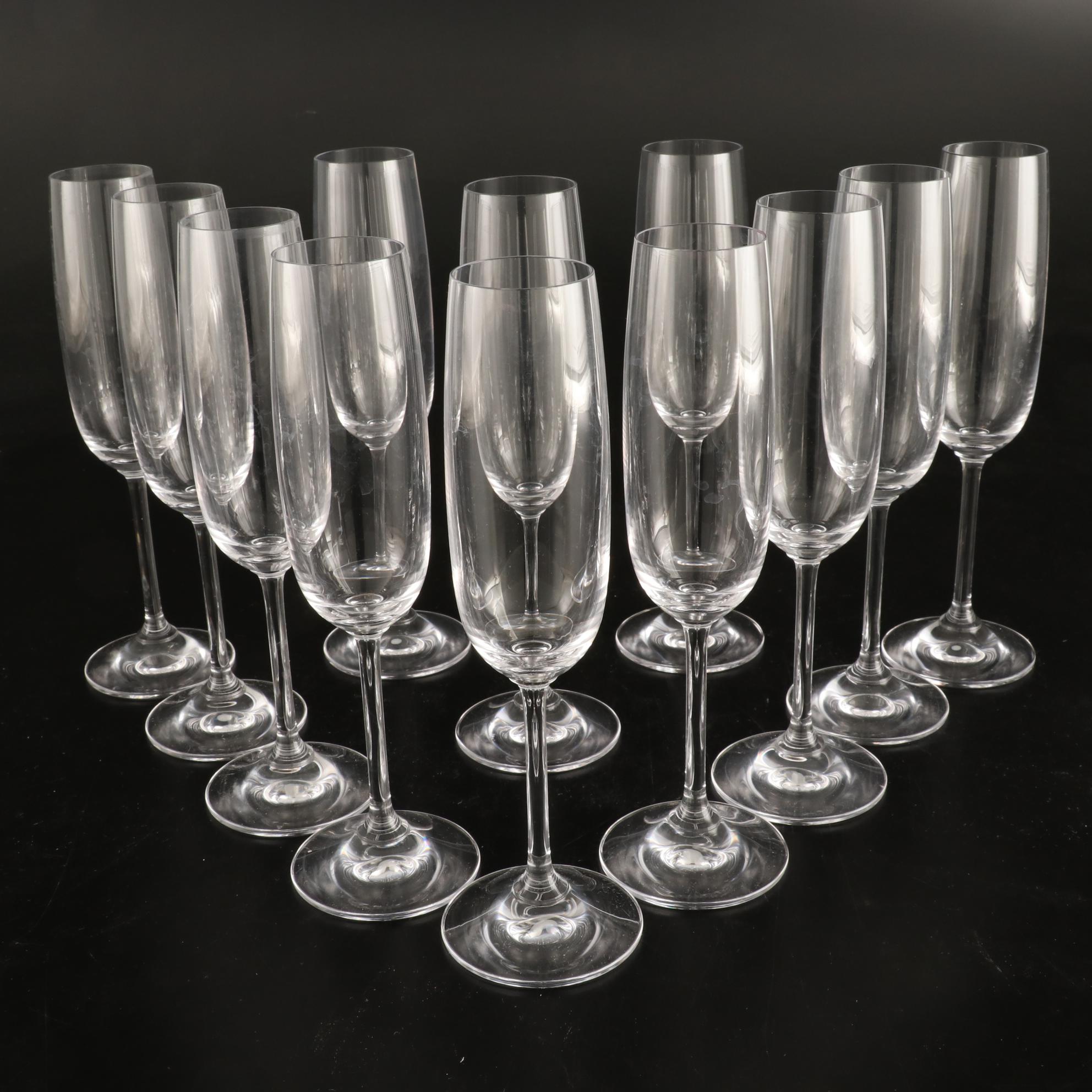 Marquis by Waterford Crystal "Vintage" Champagne Flutes, Set of Twelve