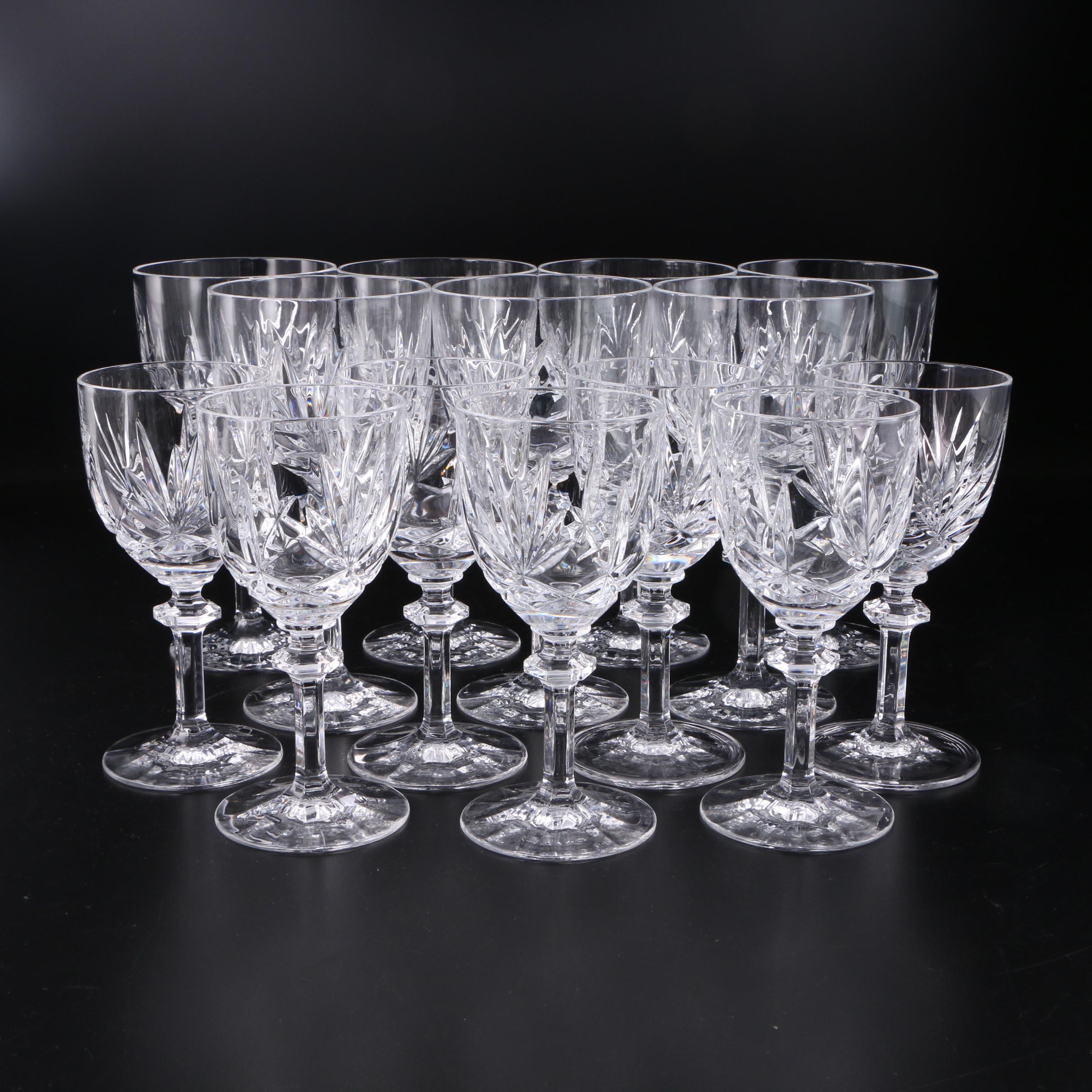 Gorham "Crown Point" Crystal Wine Glasses and Water Goblets, 1982–1988