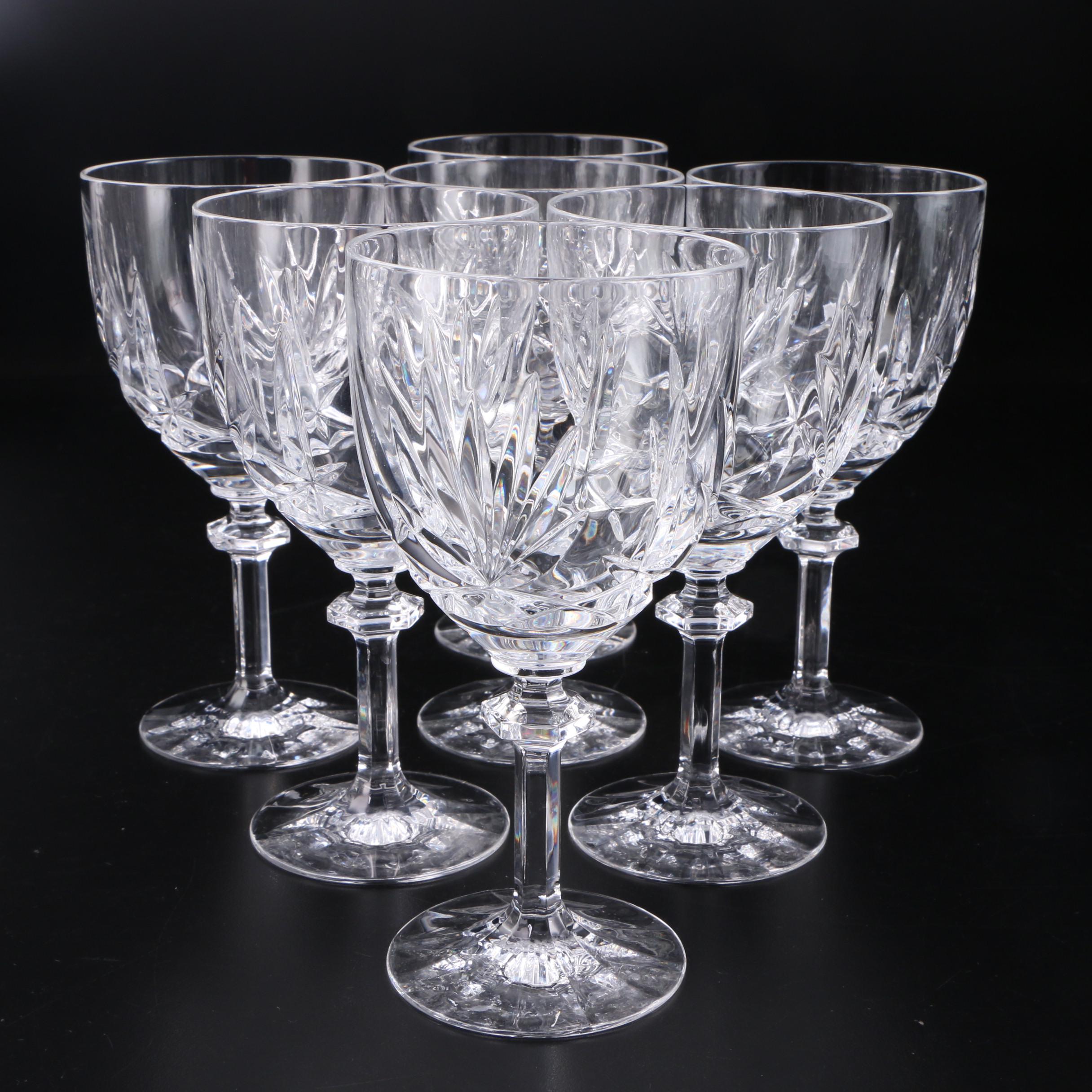 Gorham "Crown Point" Crystal Wine Glasses and Water Goblets, 1982–1988