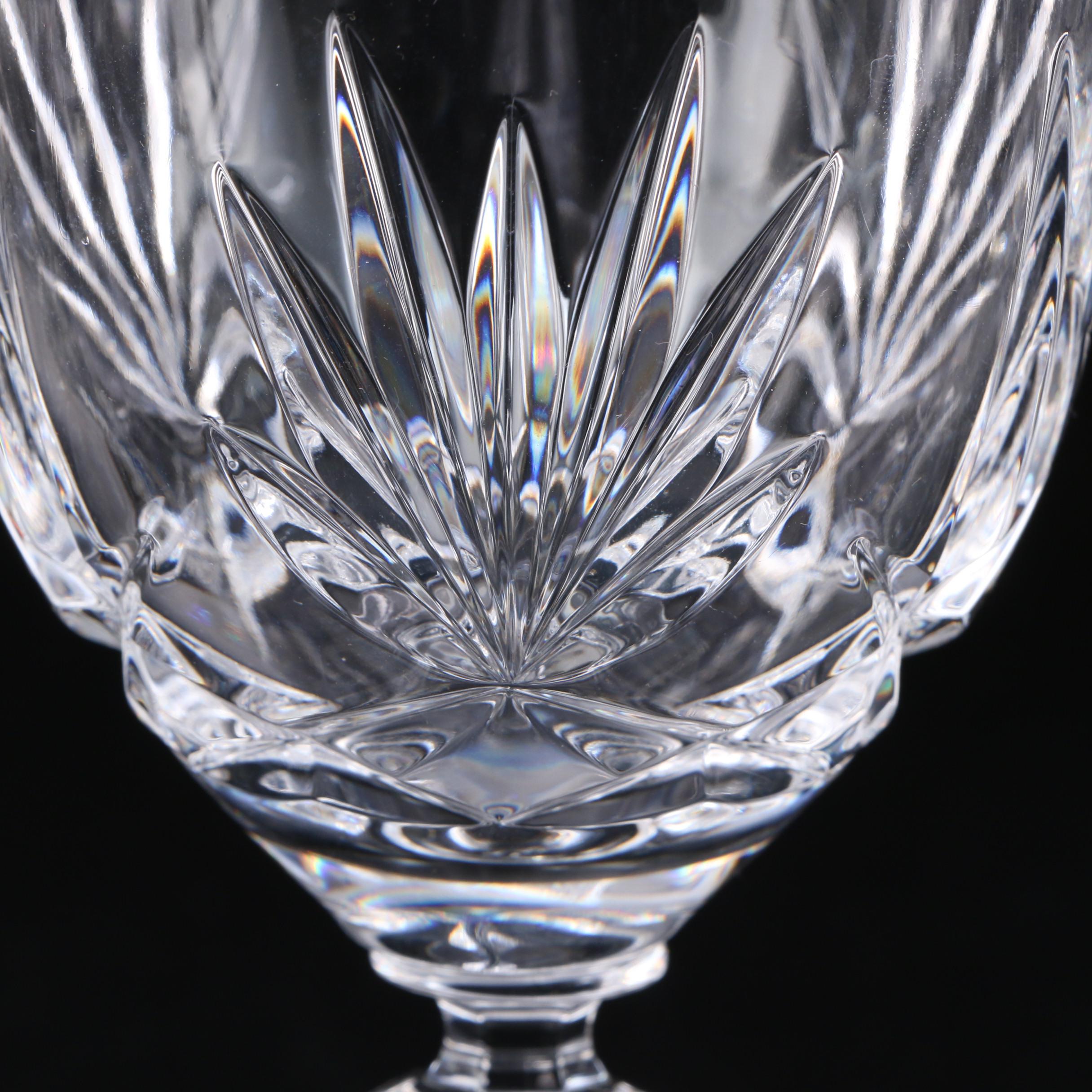 Gorham "Crown Point" Crystal Wine Glasses and Water Goblets, 1982–1988
