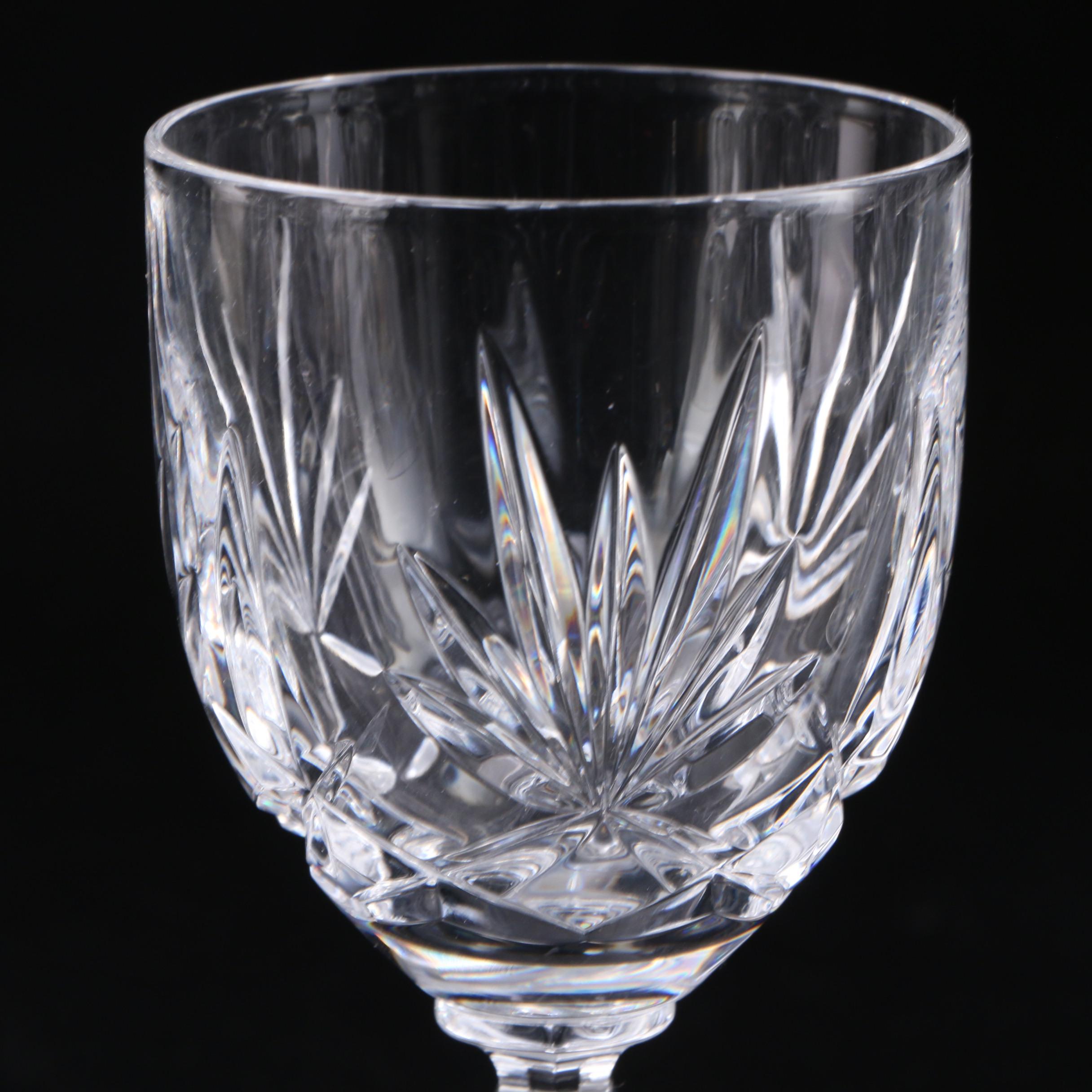 Gorham "Crown Point" Crystal Wine Glasses and Water Goblets, 1982–1988