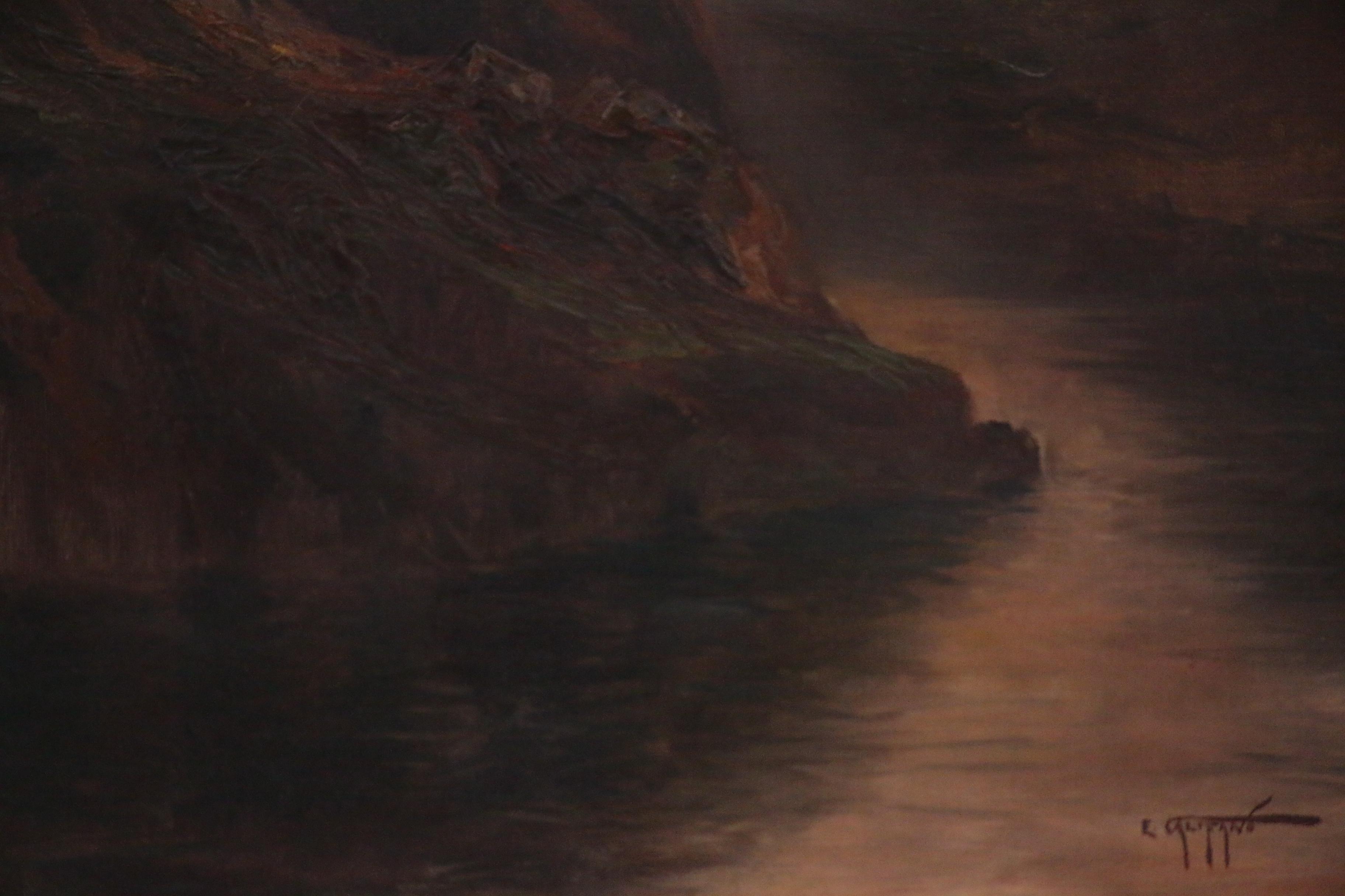 Eugene Califano Oil Painting of Western Landscape, Early to Mid 20th Century