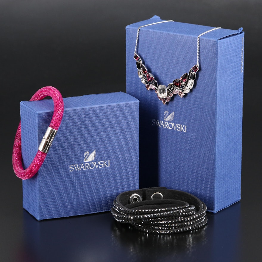 Swarovski Bracelets and "Impulse" Multicolor Necklace