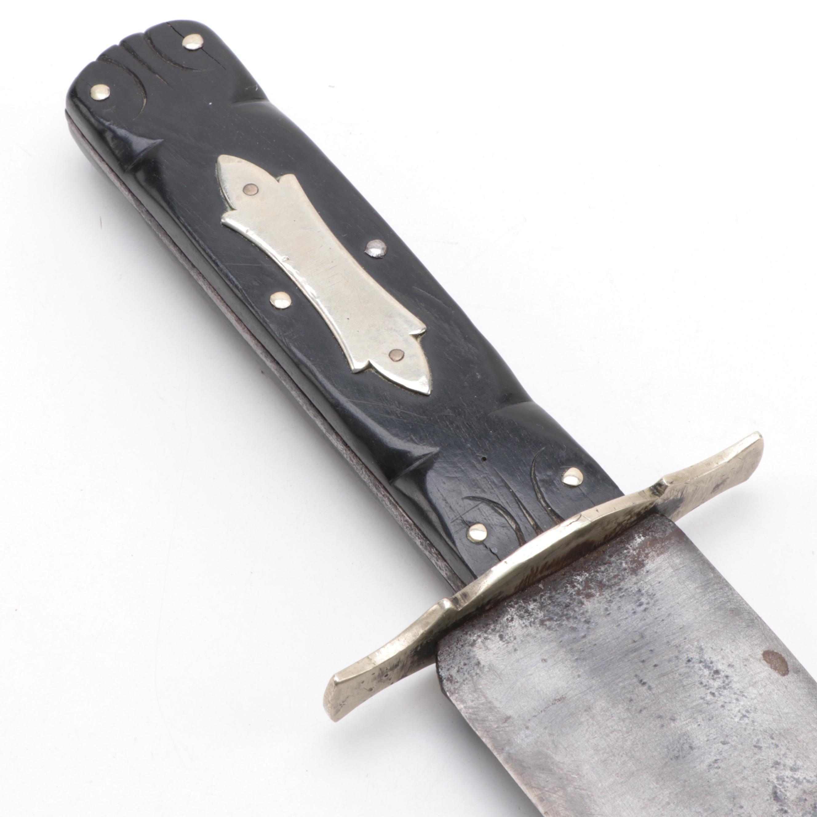 W. Butcher of Sheffield Bowie Style Knife, Early to Mid 19th Century