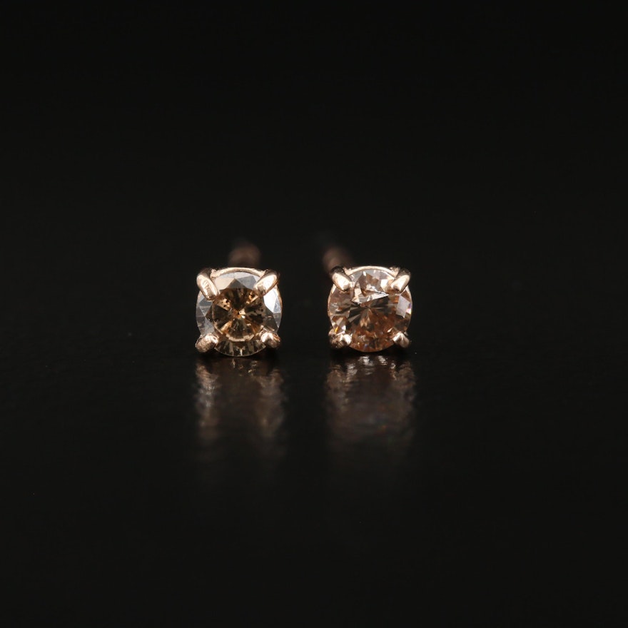 14K 0.18 CTW Diamond Stud Earrings