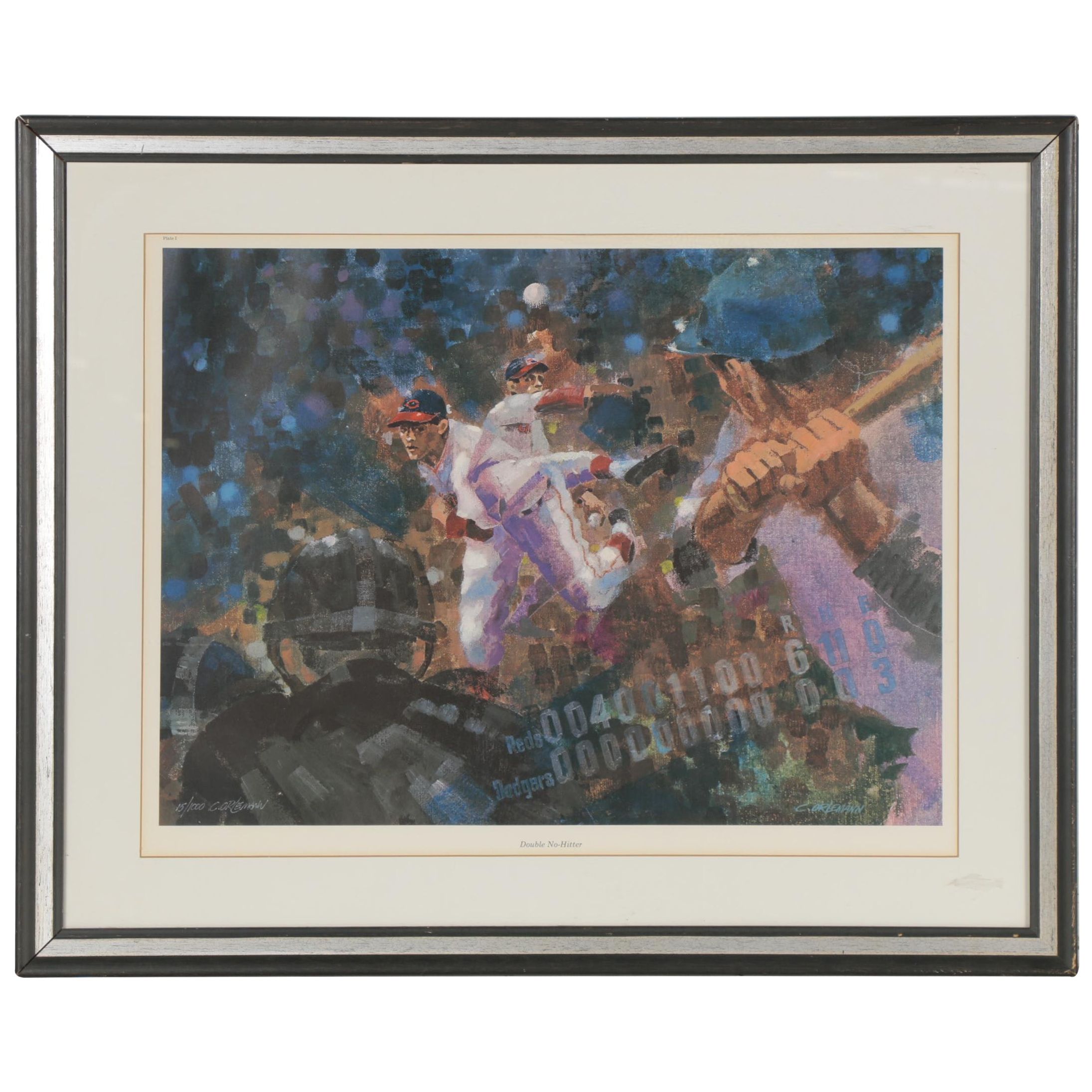 Clint Orlemann Offset Lithograph "Double No-Hitter"