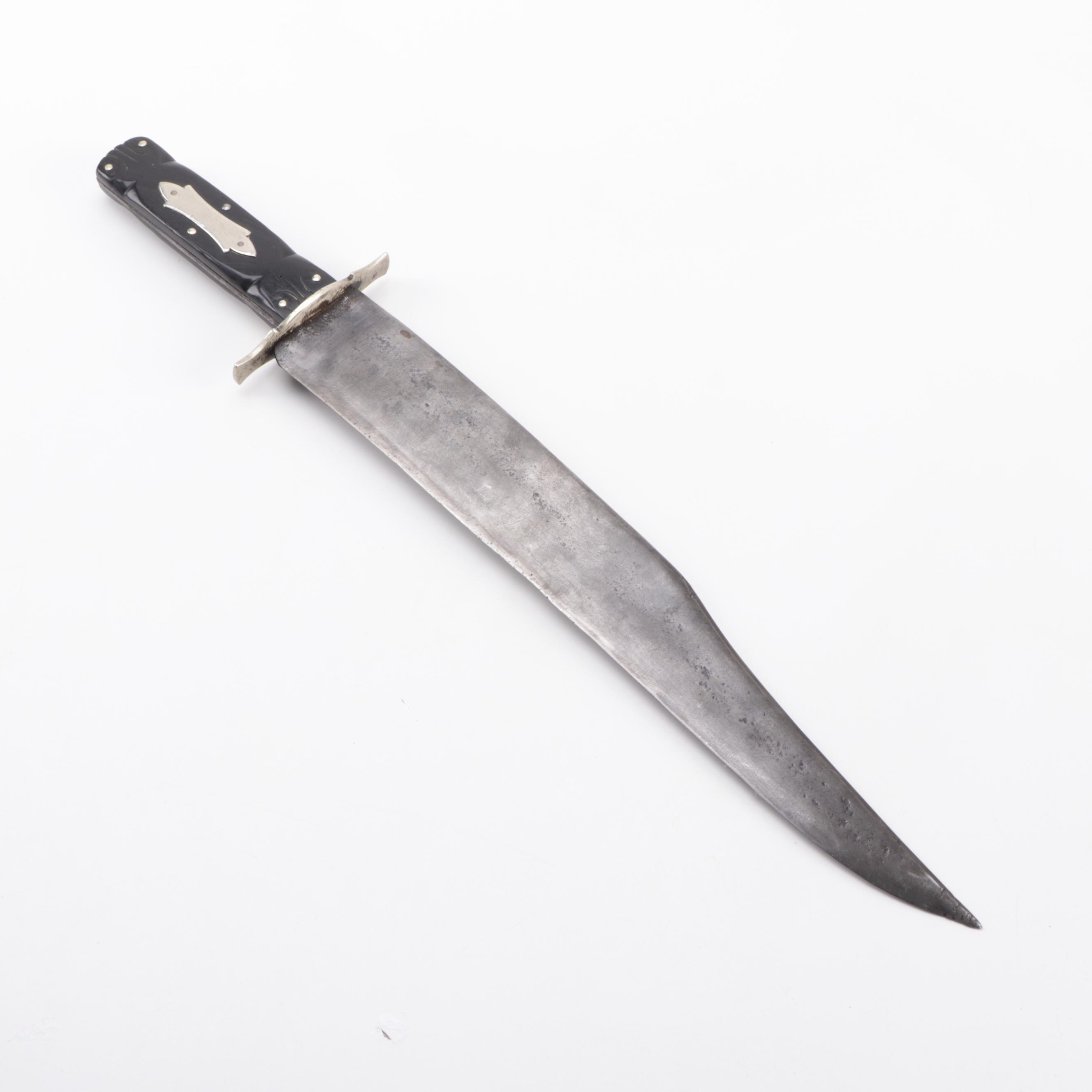 W. Butcher of Sheffield Bowie Style Knife, Early to Mid 19th Century