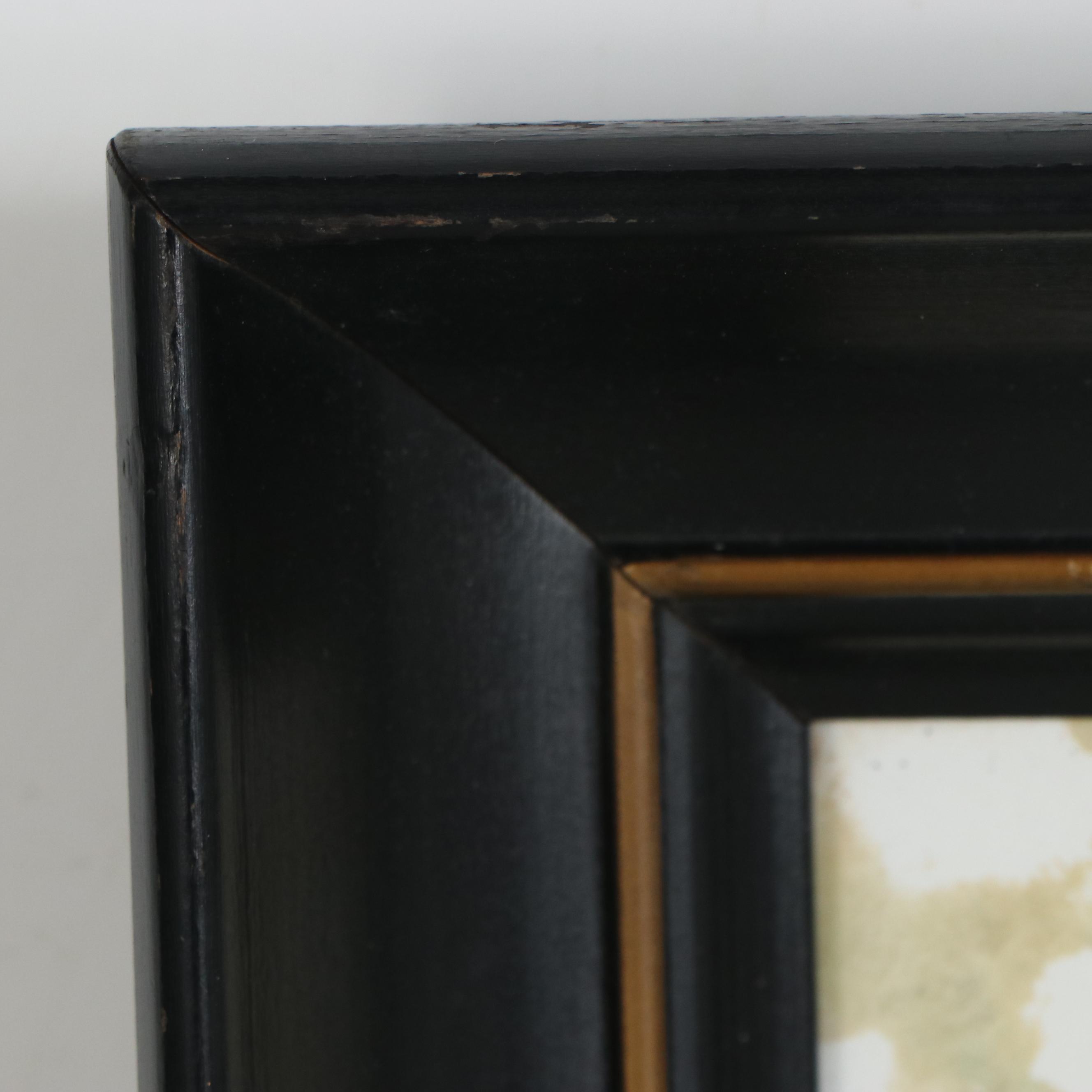 Mario Maresca Oil Painting on Tile of Parisian Bridge, Mid-20th Century