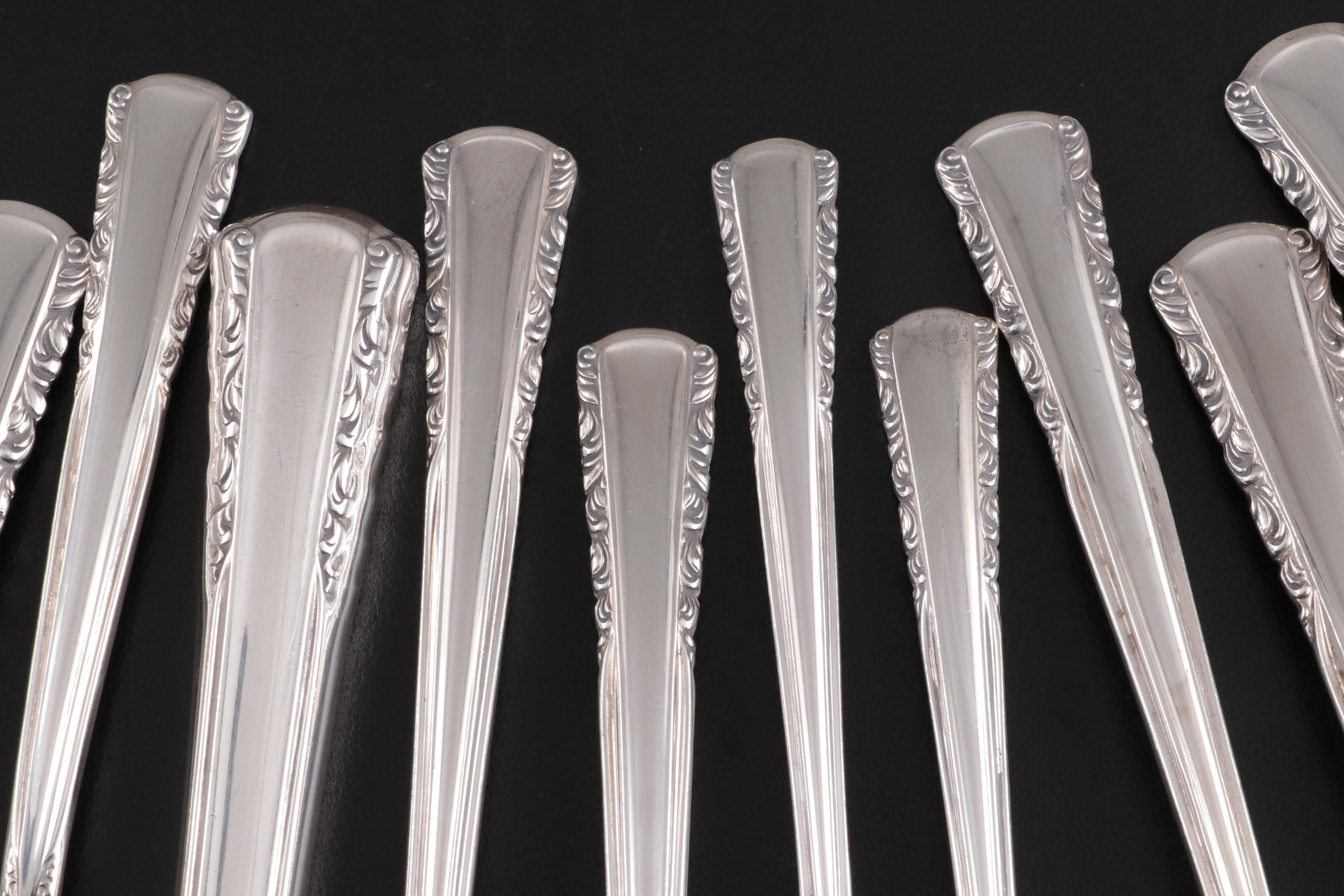 Holmes & Edwards "May Queen" Inlaid Silver Plate Flatware with Chest