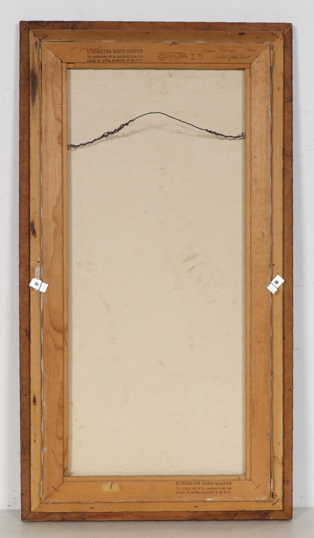 Judie Hurt Oil Painting of Great White Heron, 1984