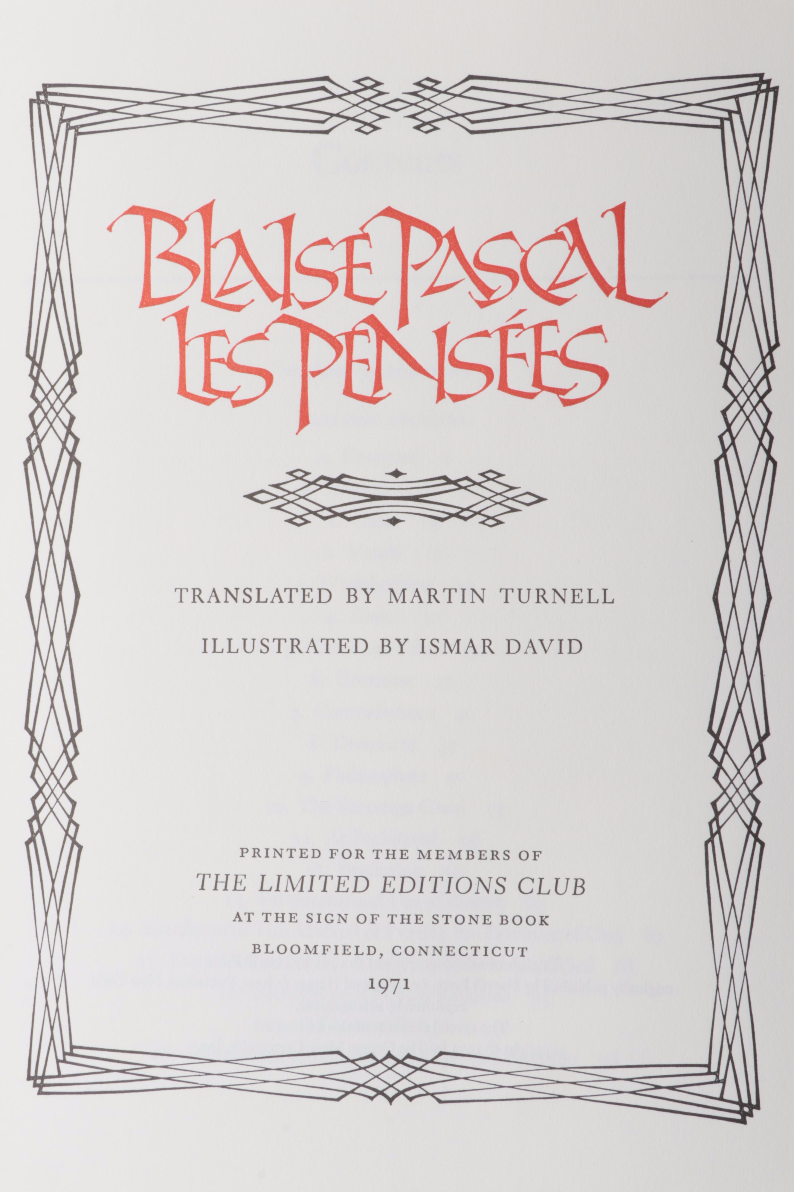 Artist Signed Limited Edition "Les Pensées" and "The Rise of Silas Lapham"