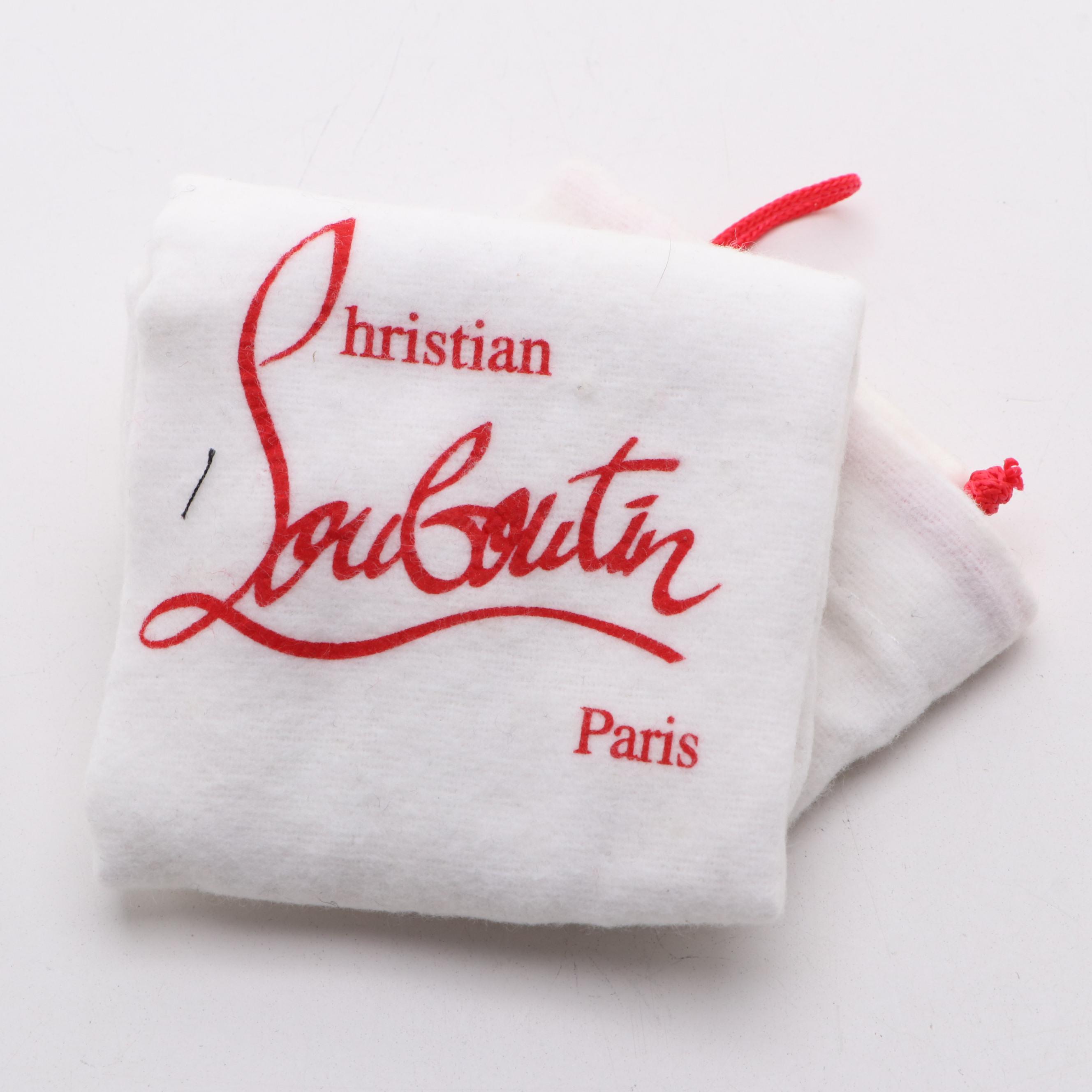 Christian Louboutin Sweet Charity Spike Studded Denim and Leather Shoulder Bag