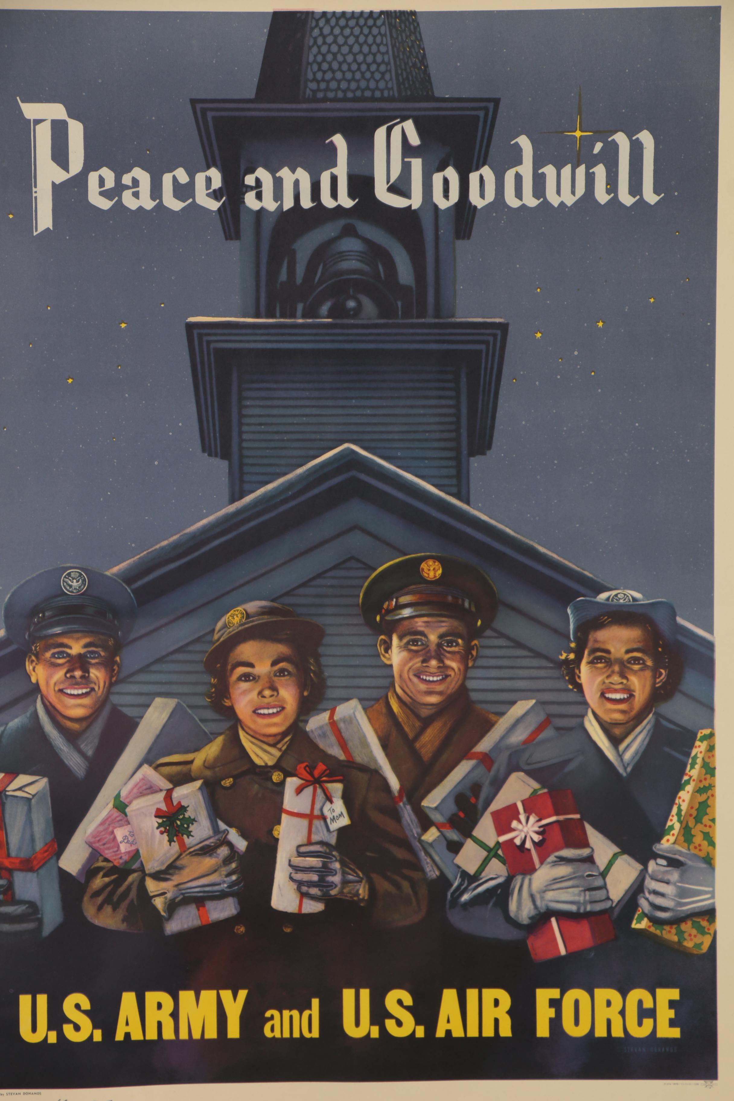 Stevan Dohanos Signed World War II Era Military Posters, Mid-20th Century