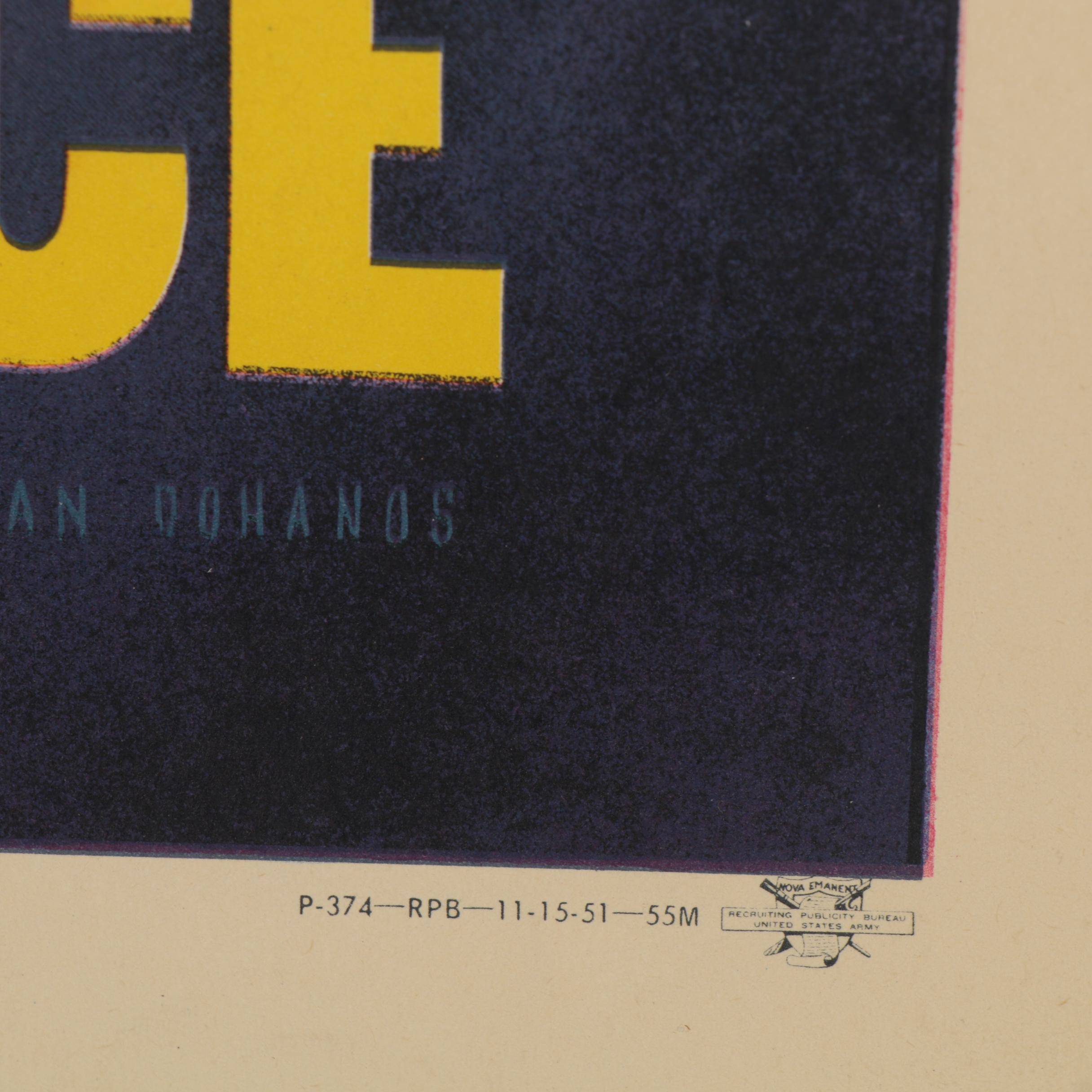 Stevan Dohanos Signed World War II Era Military Posters, Mid-20th Century