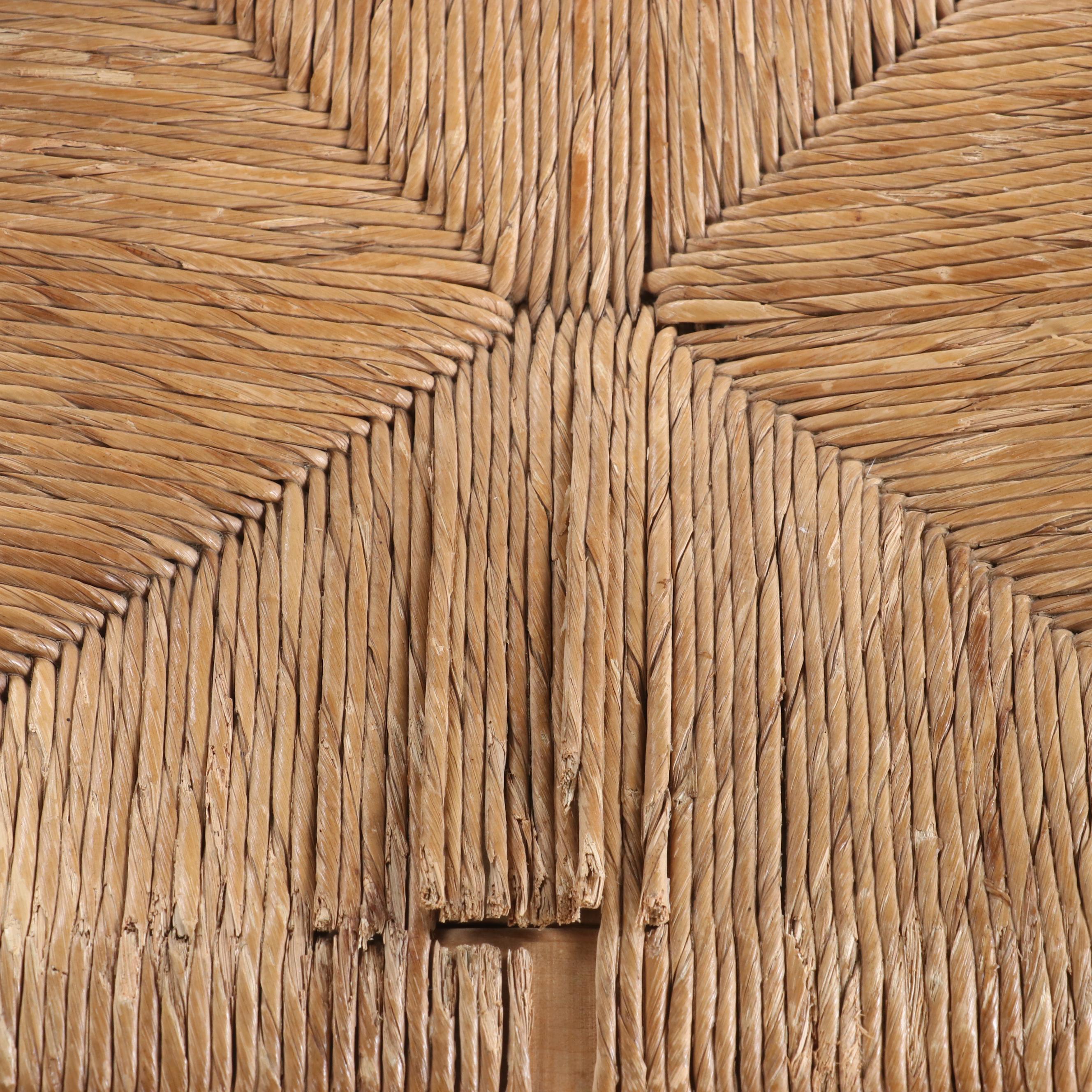 Lambert Hitchcock Ebonized and Stenciled Rush Seat Side Chair