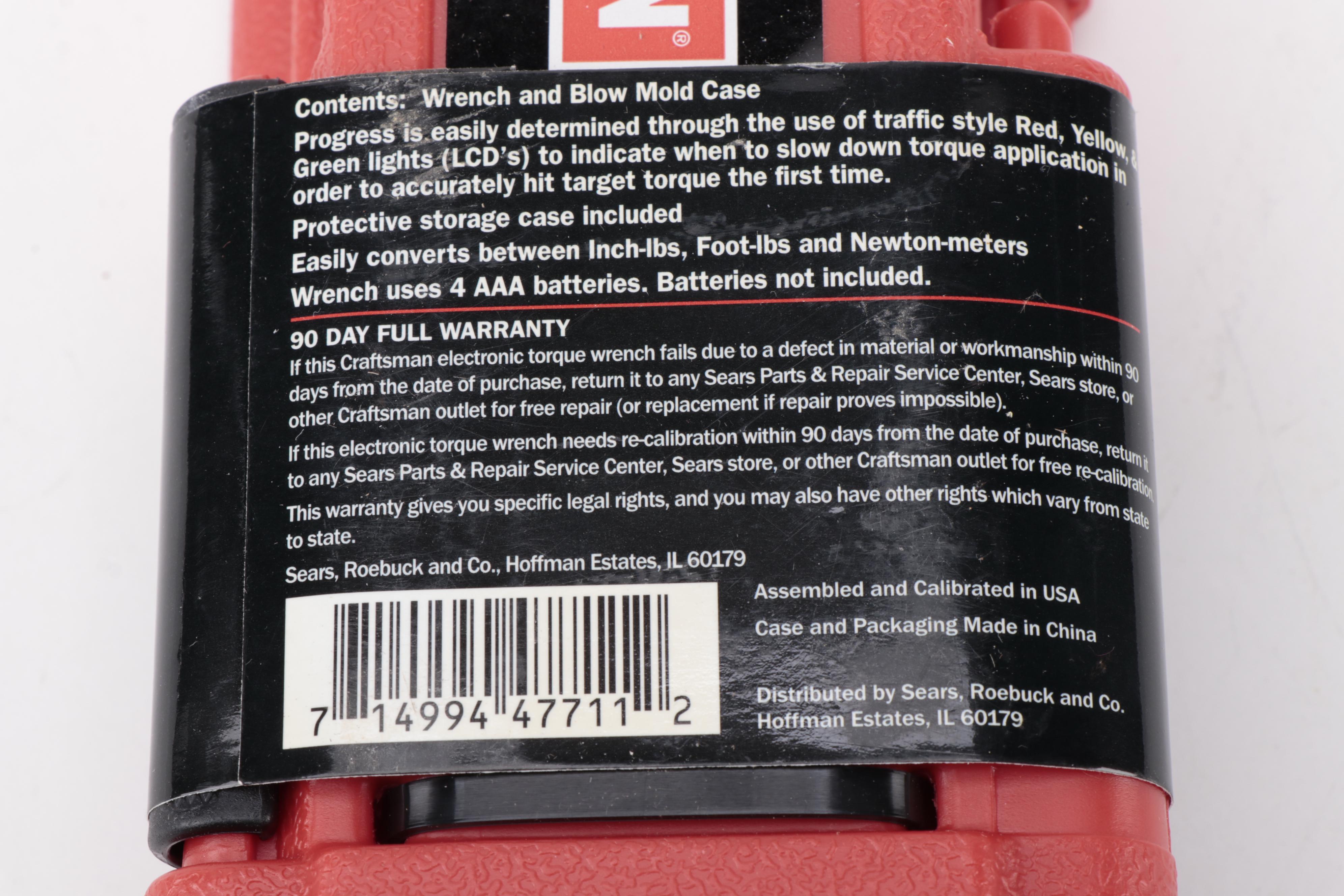 Stanley FatMax Toolbox and Craftsman Electronic Torque Wrench