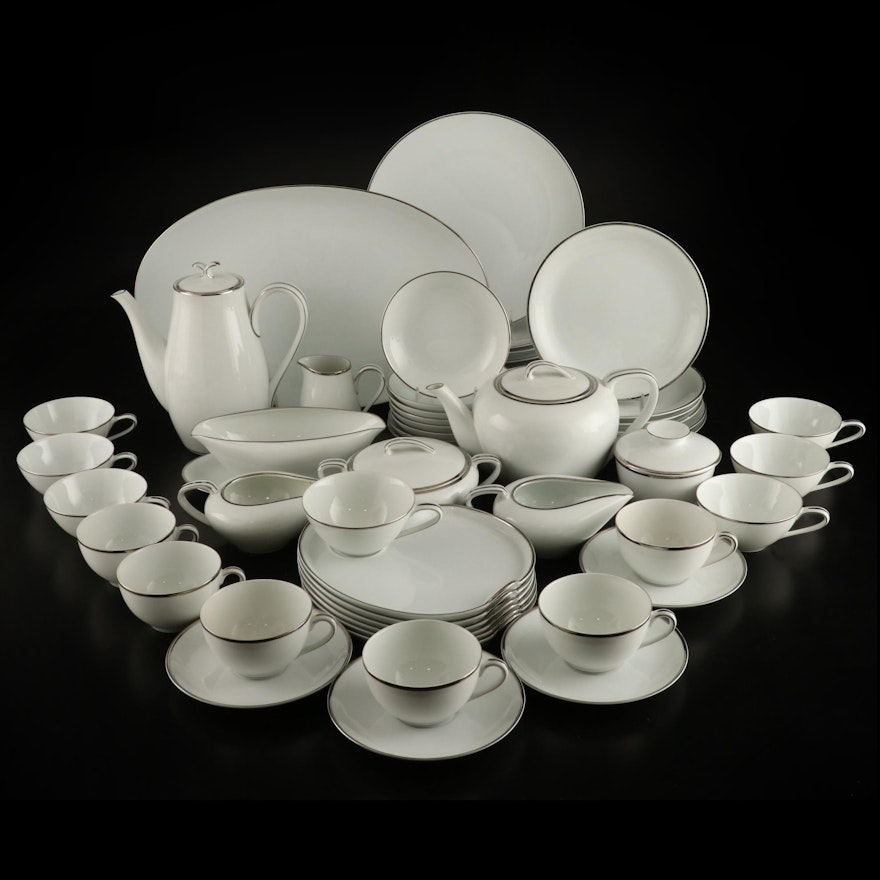 Noritake China "Colony" and "Silverdale" Coffee and Tea Sets, Mid-20th Century