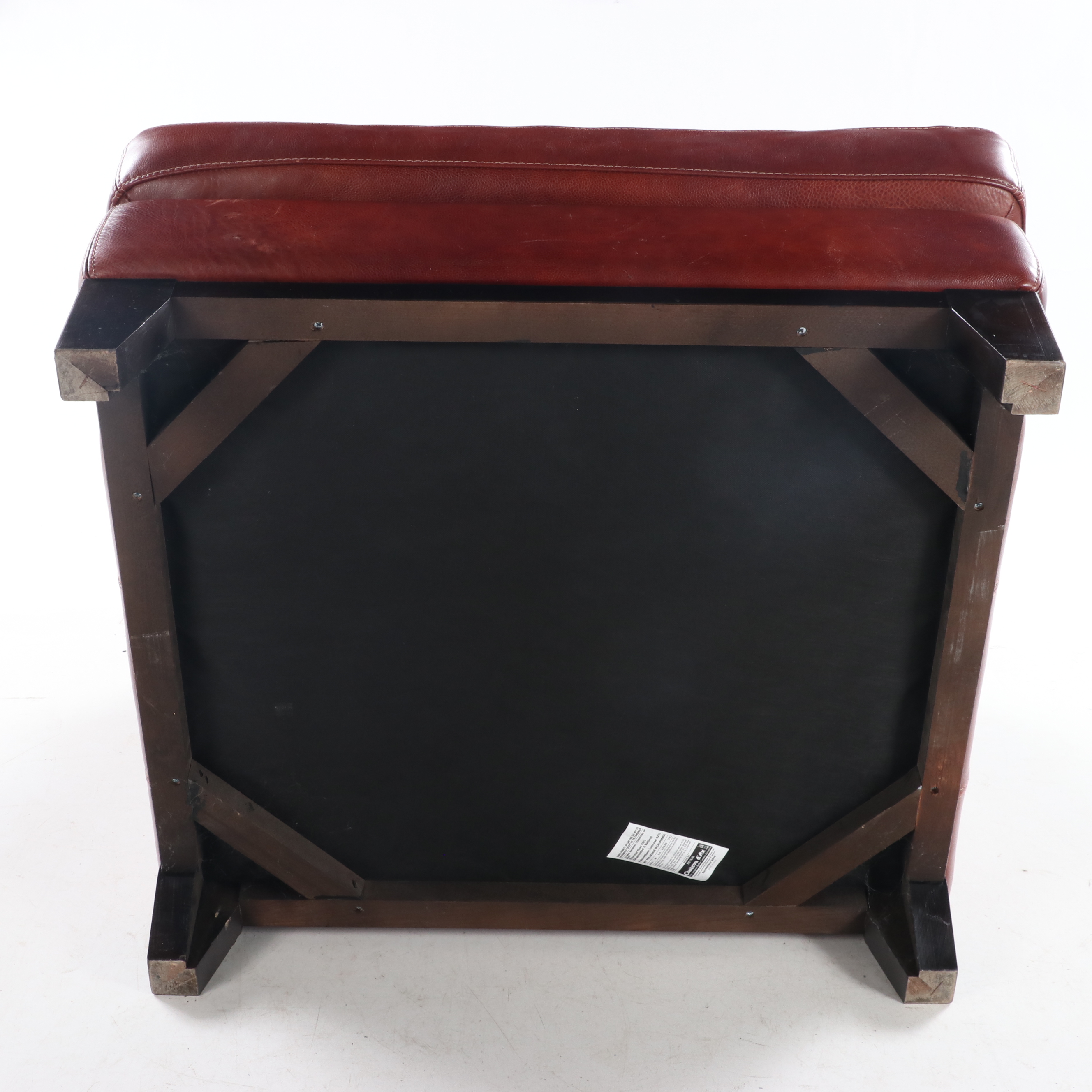 Divani Chateau d'Ax Italian Leather Arm Chair with Ottoman